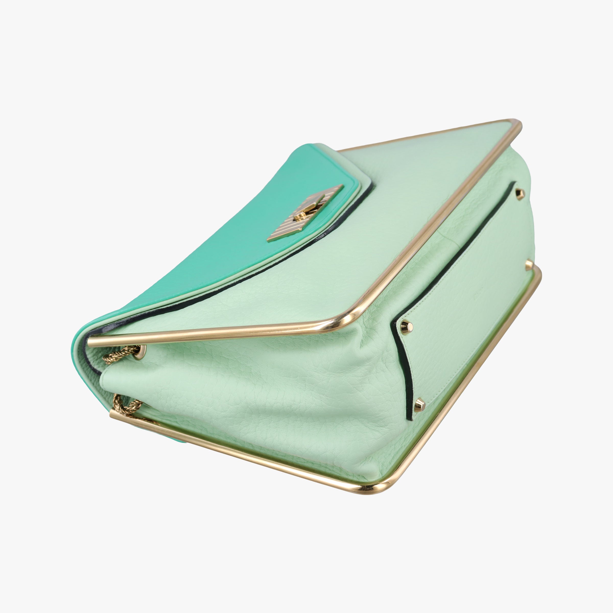 Vintage Chloe Sally Green Leather  shoulderbag | stylenewstar