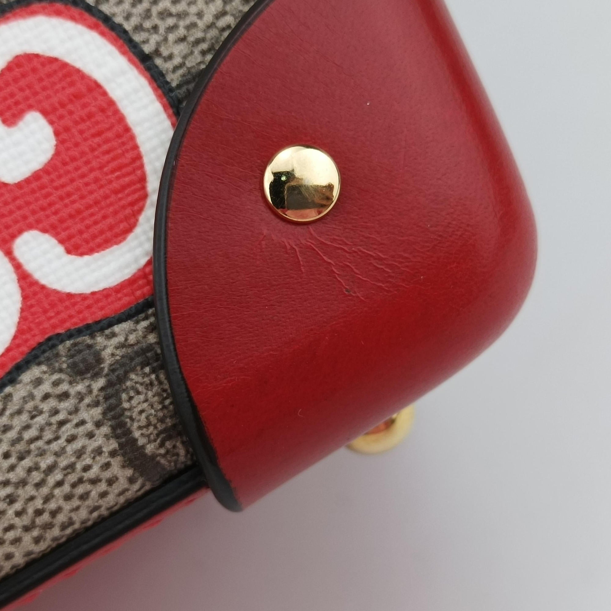 Secondhand Gucci GG flora Padlock Bamboo beige×red×multi PVC coated canvas×Leather 603221 shoulderbag | stylenewstar