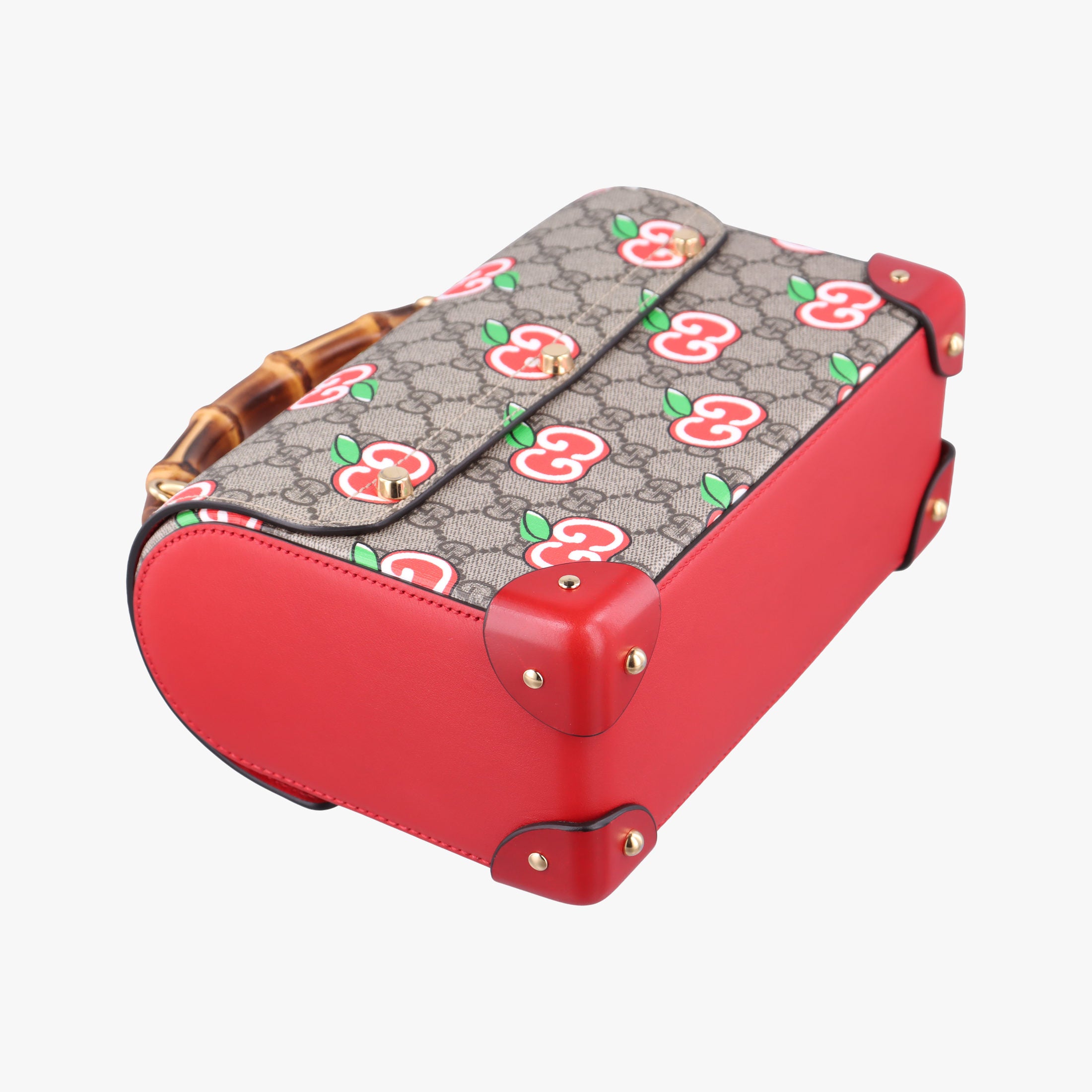Secondhand Gucci GG flora Padlock Bamboo beige×red×multi PVC coated canvas×Leather 603221 shoulderbag | stylenewstar
