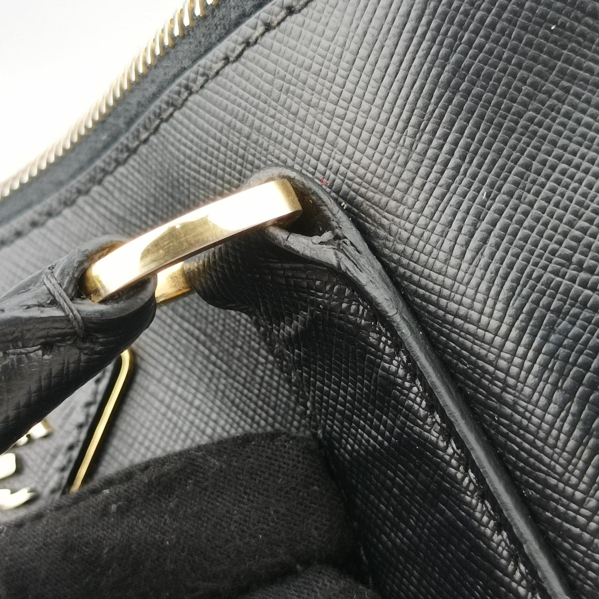 Pre-owned Prada Galleria Black SAFFIANO　Leather BN1802 shoulderbag | stylenewstar