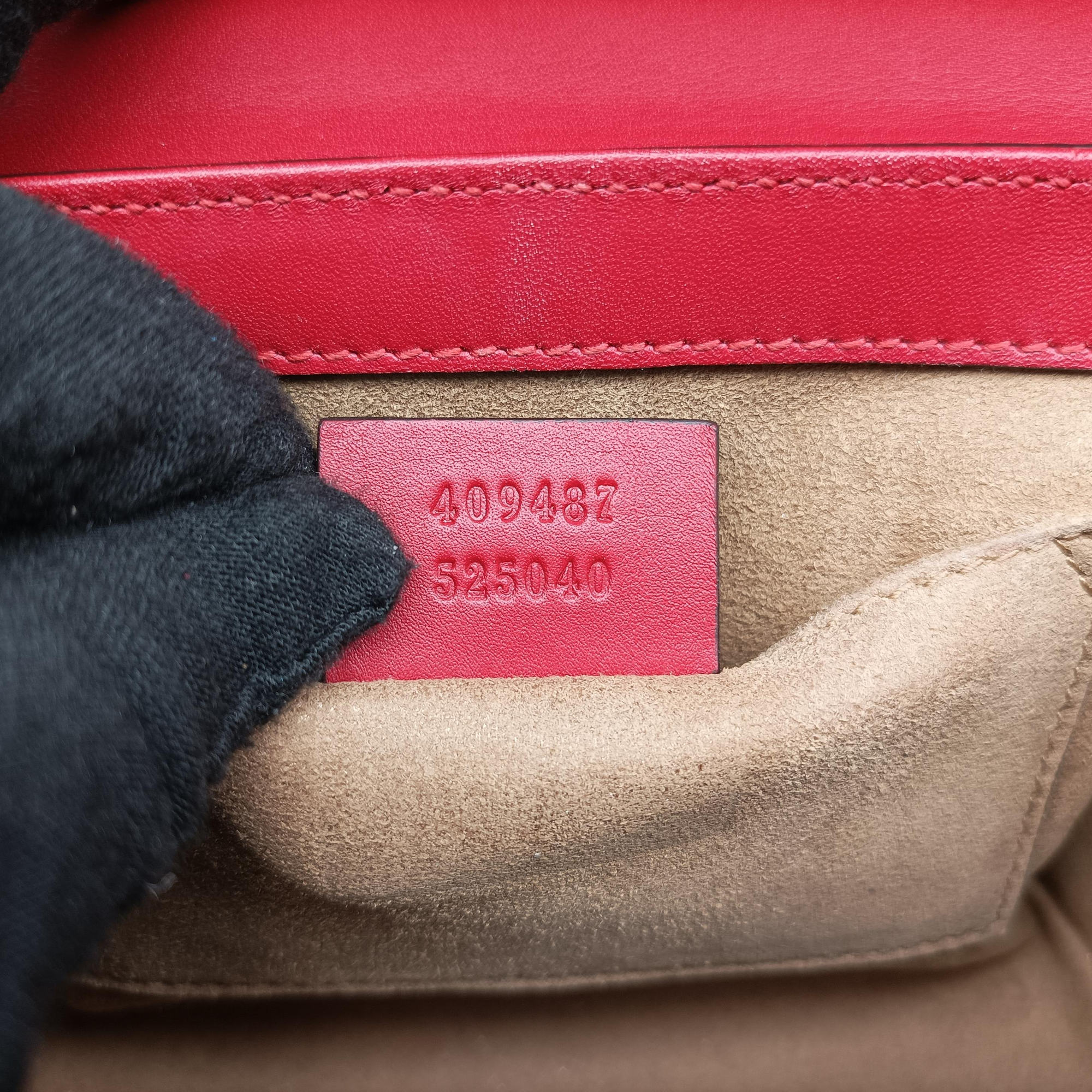 Pre-owned Gucci Padlock Beige×red×pink PVC coated canvas×Leather 409487 shoulderbag | stylenewstar