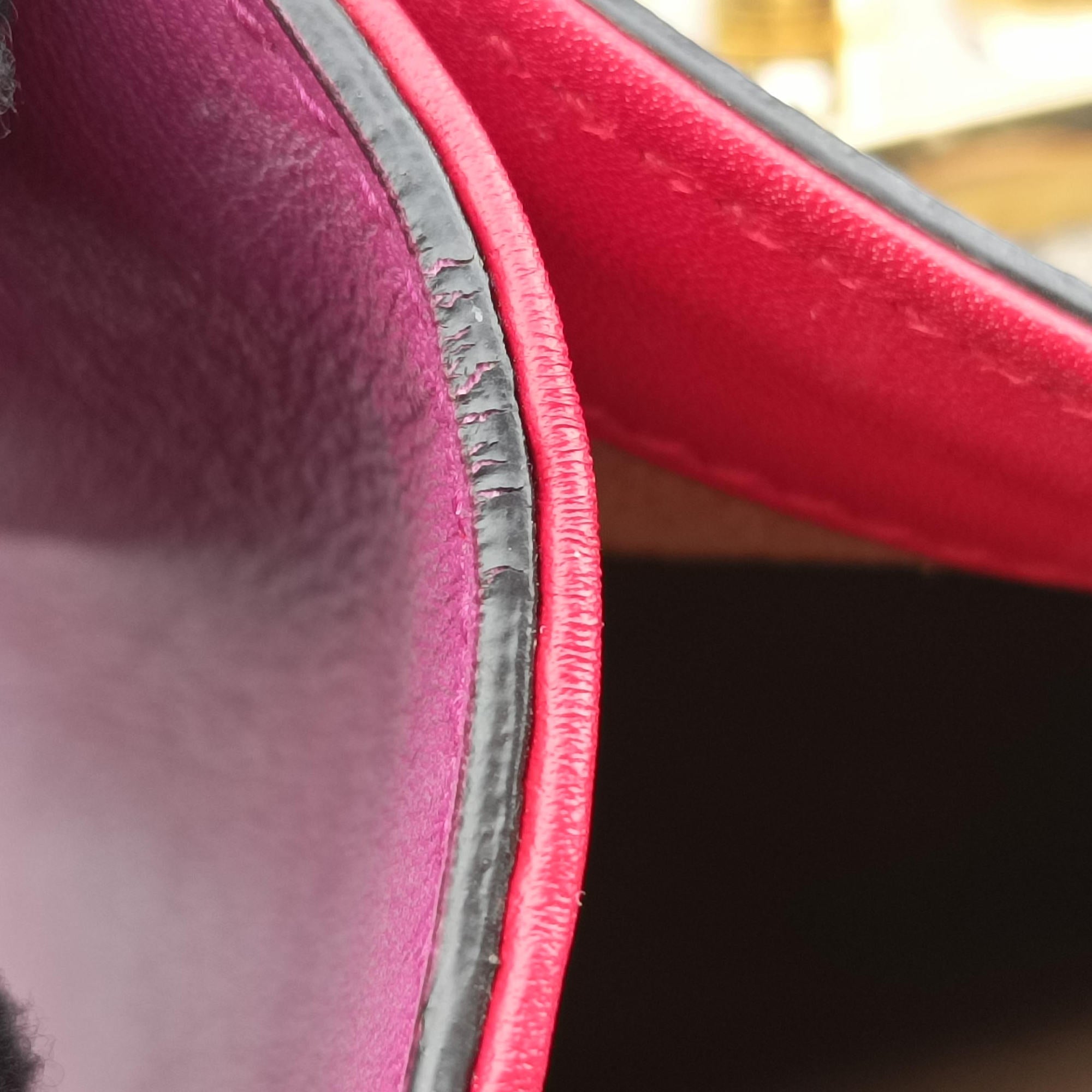 Pre-owned Gucci Padlock Beige×red×pink PVC coated canvas×Leather 409487 shoulderbag | stylenewstar