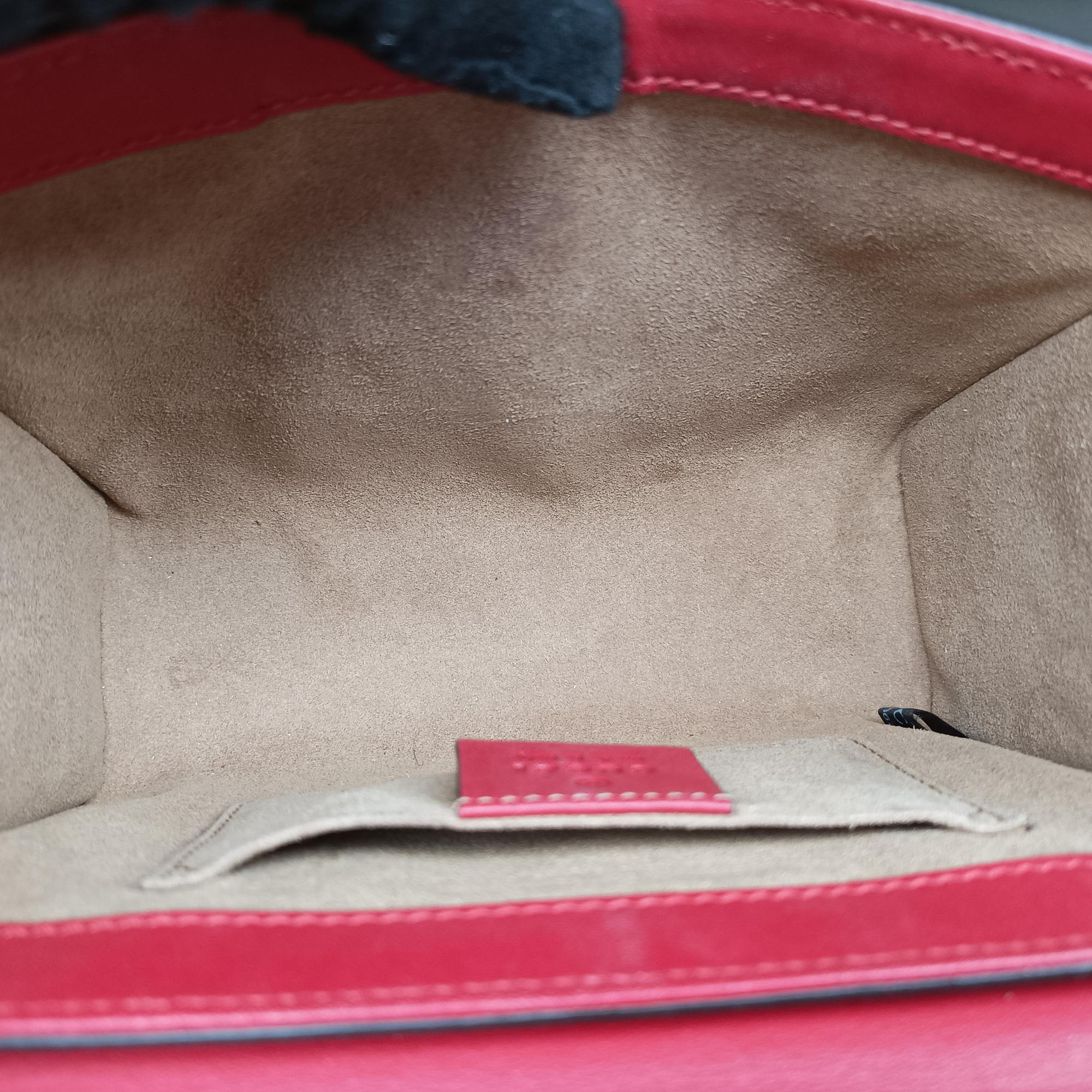 Pre-owned Gucci Padlock Beige×red×pink PVC coated canvas×Leather 409487 shoulderbag | stylenewstar