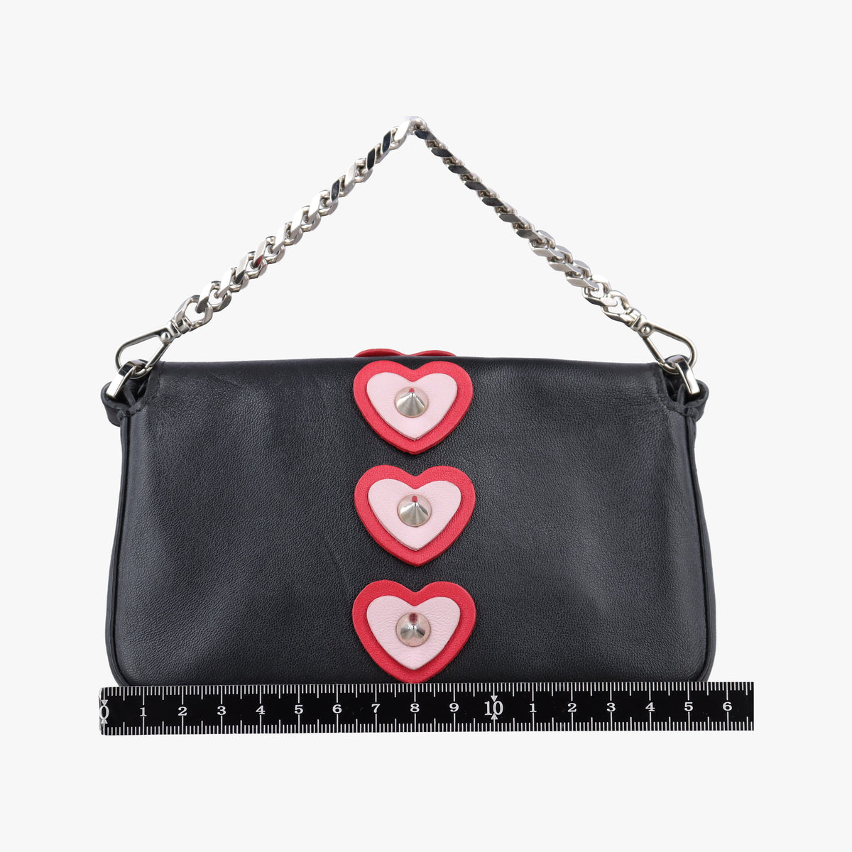 Pre-owned Fendi Micro Baguette Black Nappa Leather  shoulderbag | stylenewstar