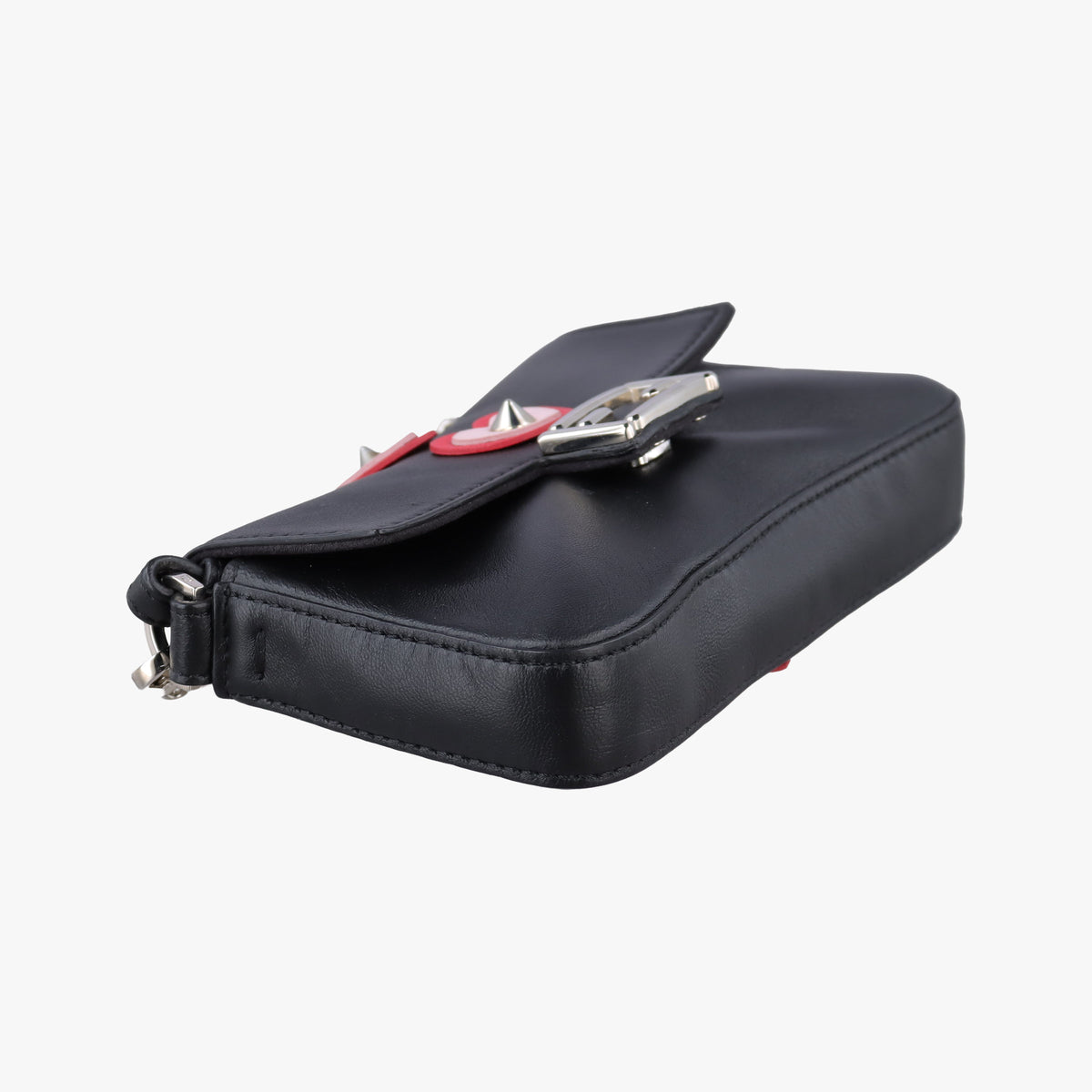 Pre-owned Fendi Micro Baguette Black Nappa Leather  shoulderbag | stylenewstar