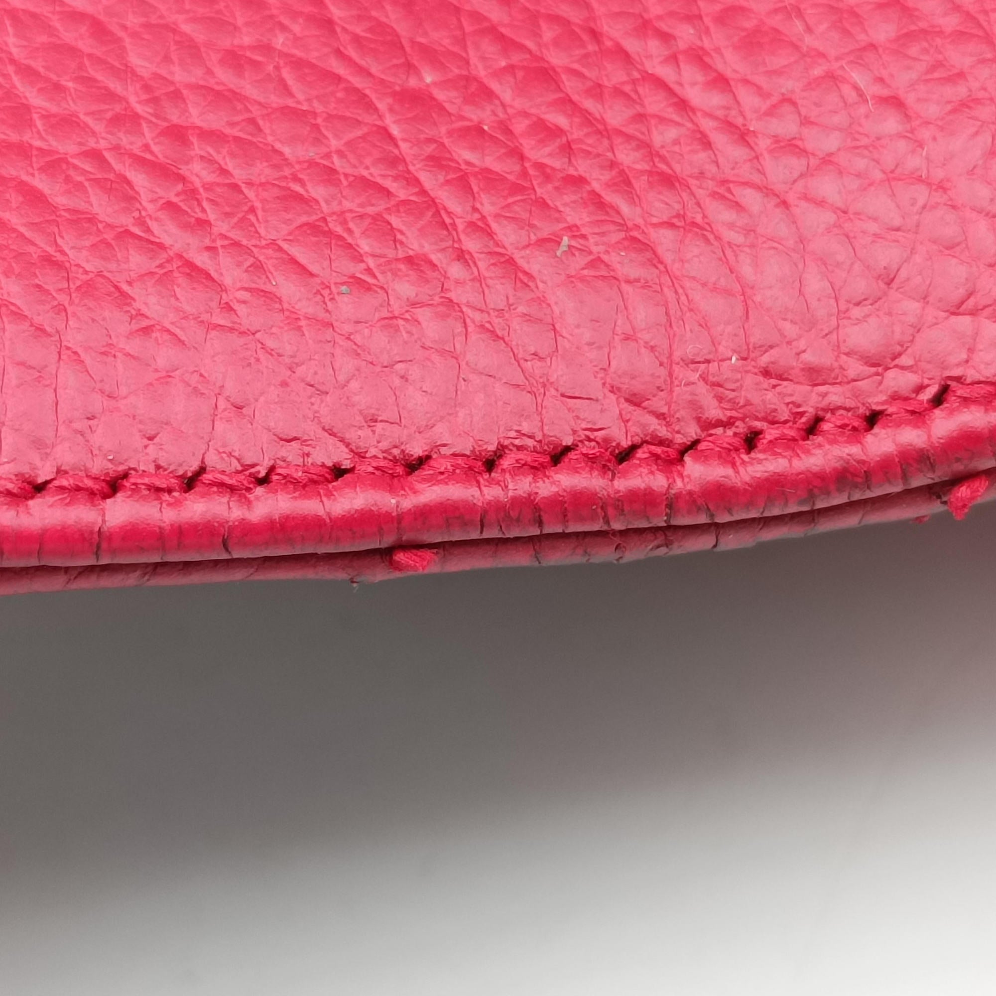 Pre-owned Yves Saint Laurent COLLEGE Red Leather 428056 shoulderbag | stylenewstar