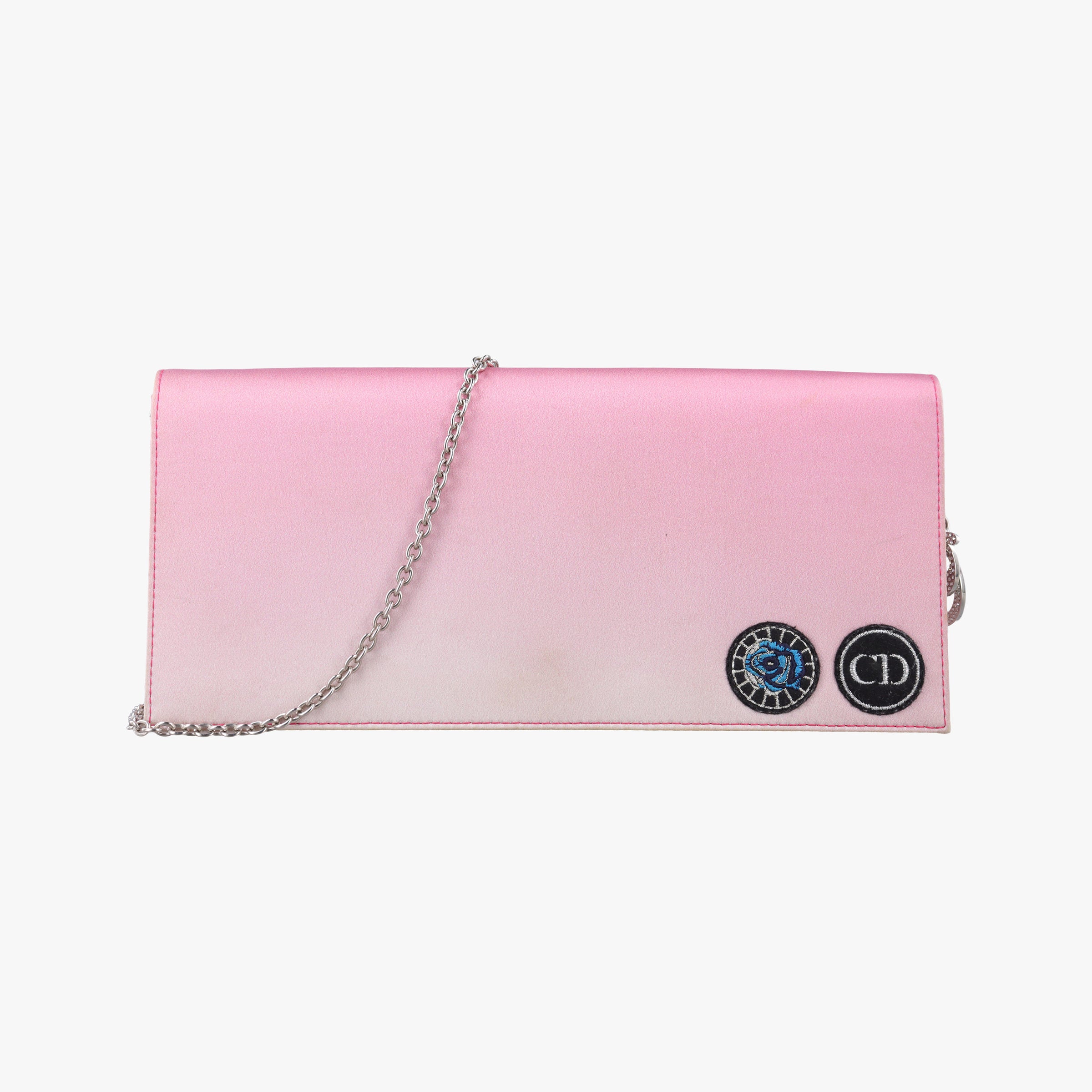 Vintage Christian Dior Christian Dior Parfums Promotional Clutch Pouch Pink Satin  shoulderbag | stylenewstar