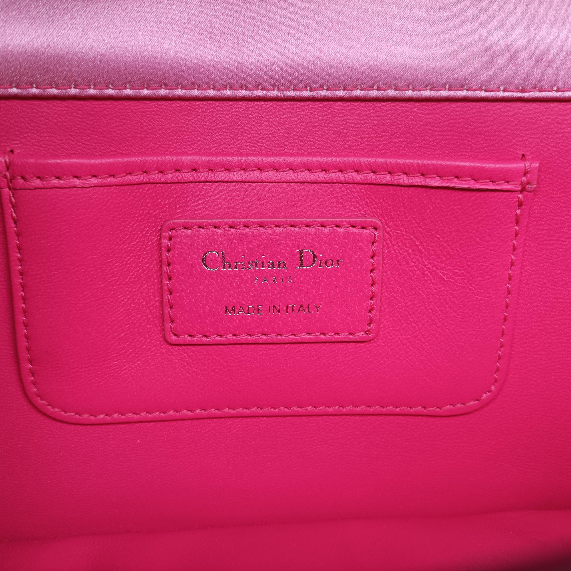 Vintage Christian Dior Christian Dior Parfums Promotional Clutch Pouch Pink Satin  shoulderbag | stylenewstar