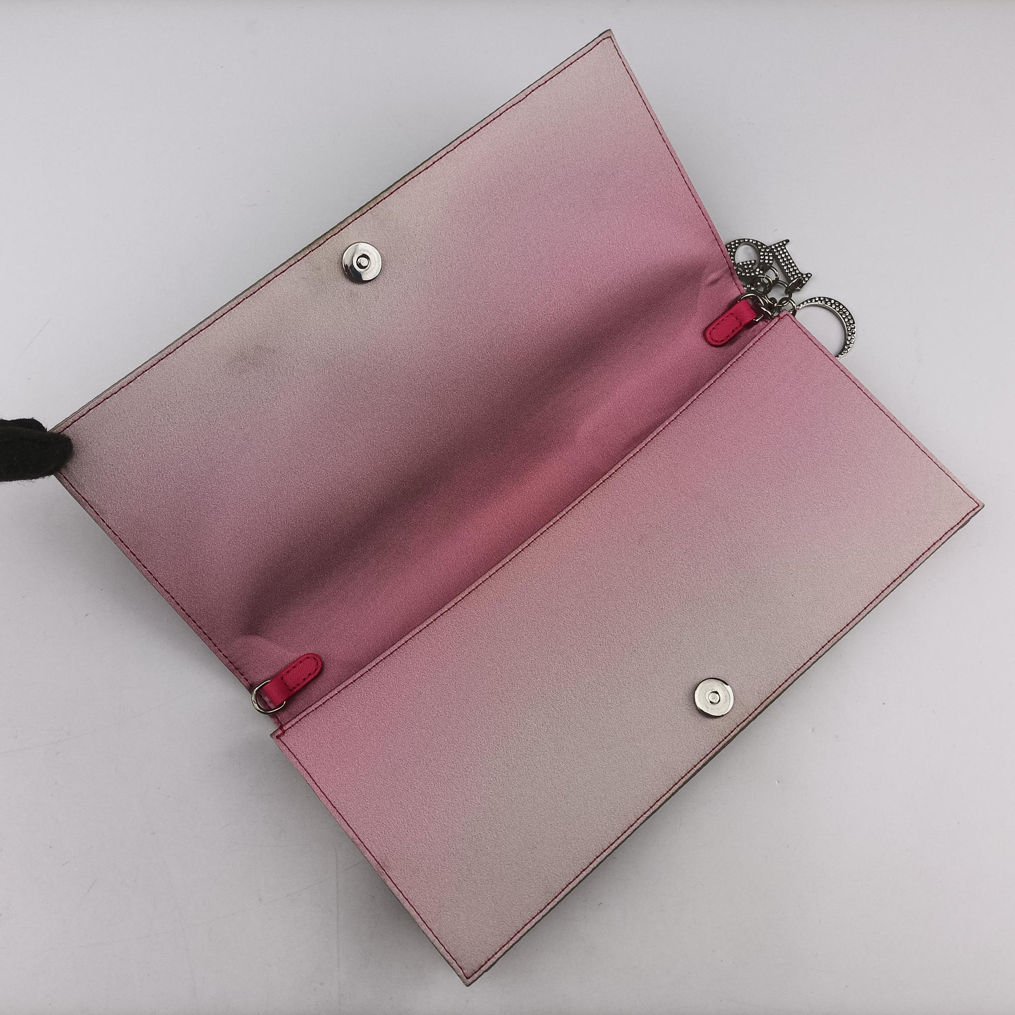 Vintage Christian Dior Christian Dior Parfums Promotional Clutch Pouch Pink Satin  shoulderbag | stylenewstar