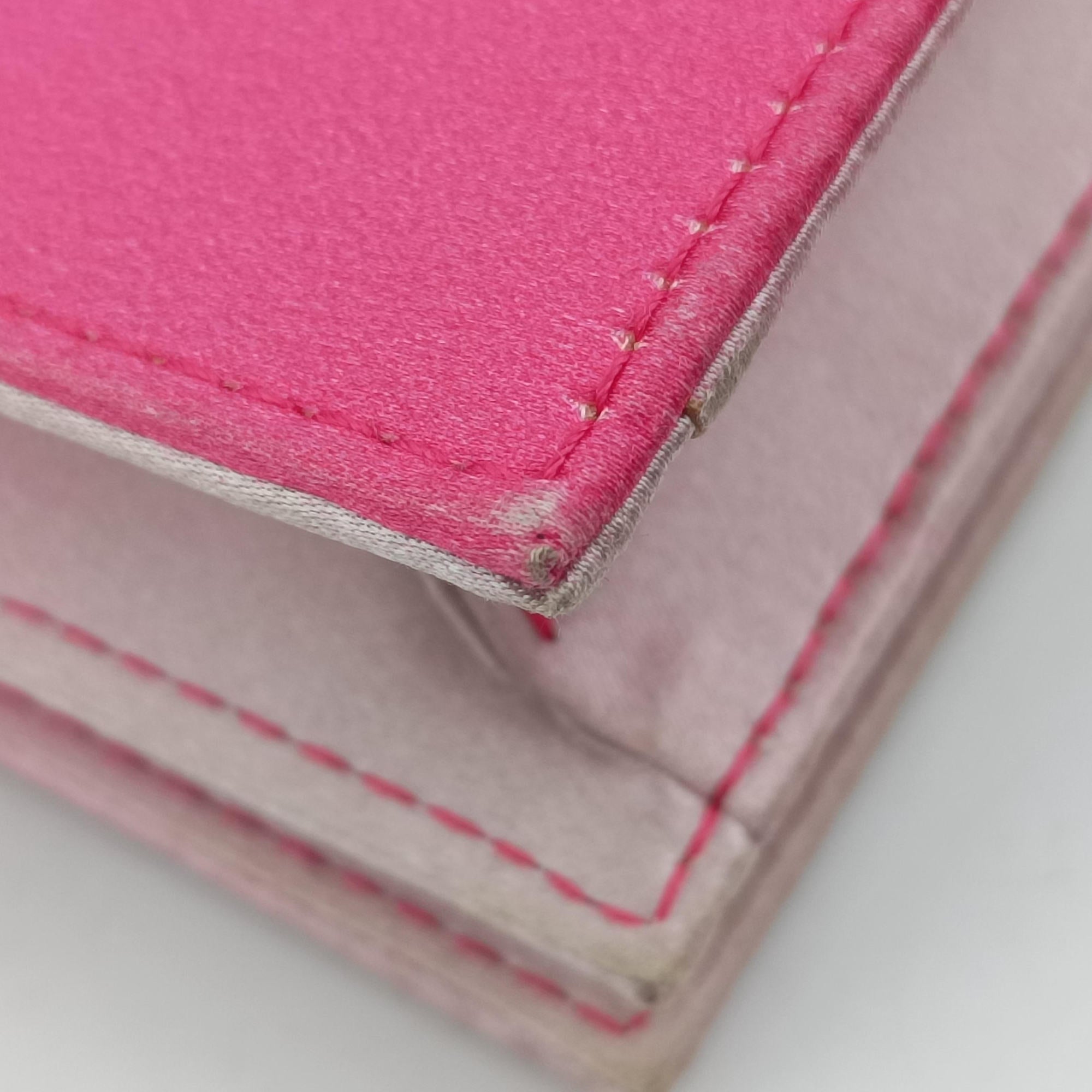Vintage Christian Dior Christian Dior Parfums Promotional Clutch Pouch Pink Satin  shoulderbag | stylenewstar