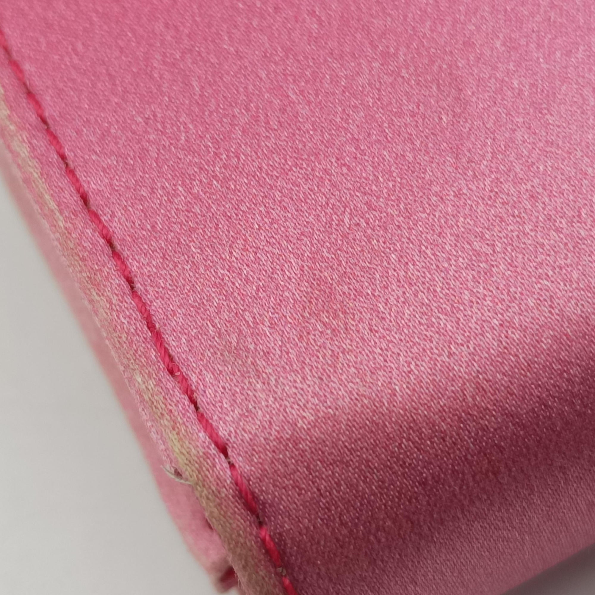 Vintage Christian Dior Christian Dior Parfums Promotional Clutch Pouch Pink Satin  shoulderbag | stylenewstar