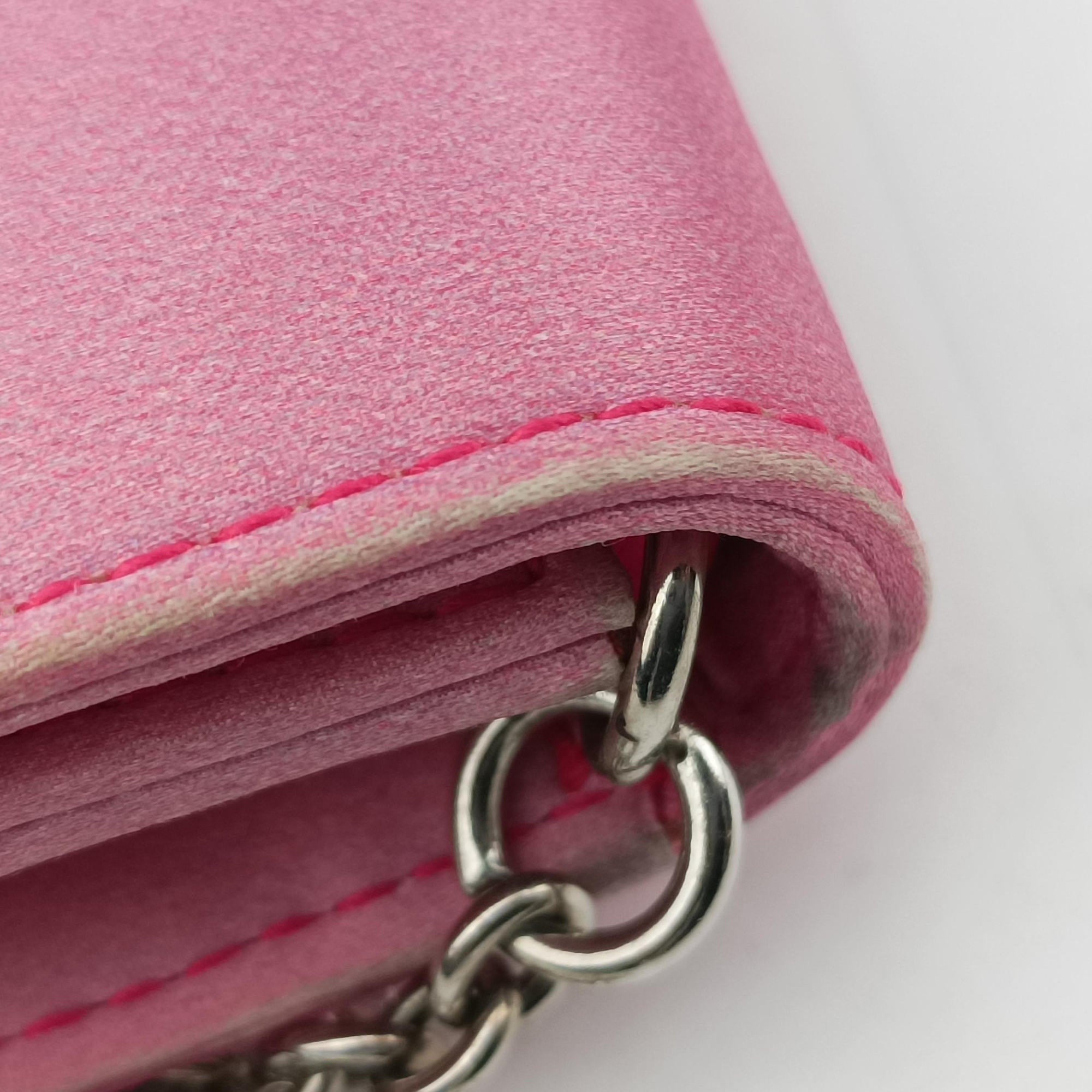 Vintage Christian Dior Christian Dior Parfums Promotional Clutch Pouch Pink Satin  shoulderbag | stylenewstar