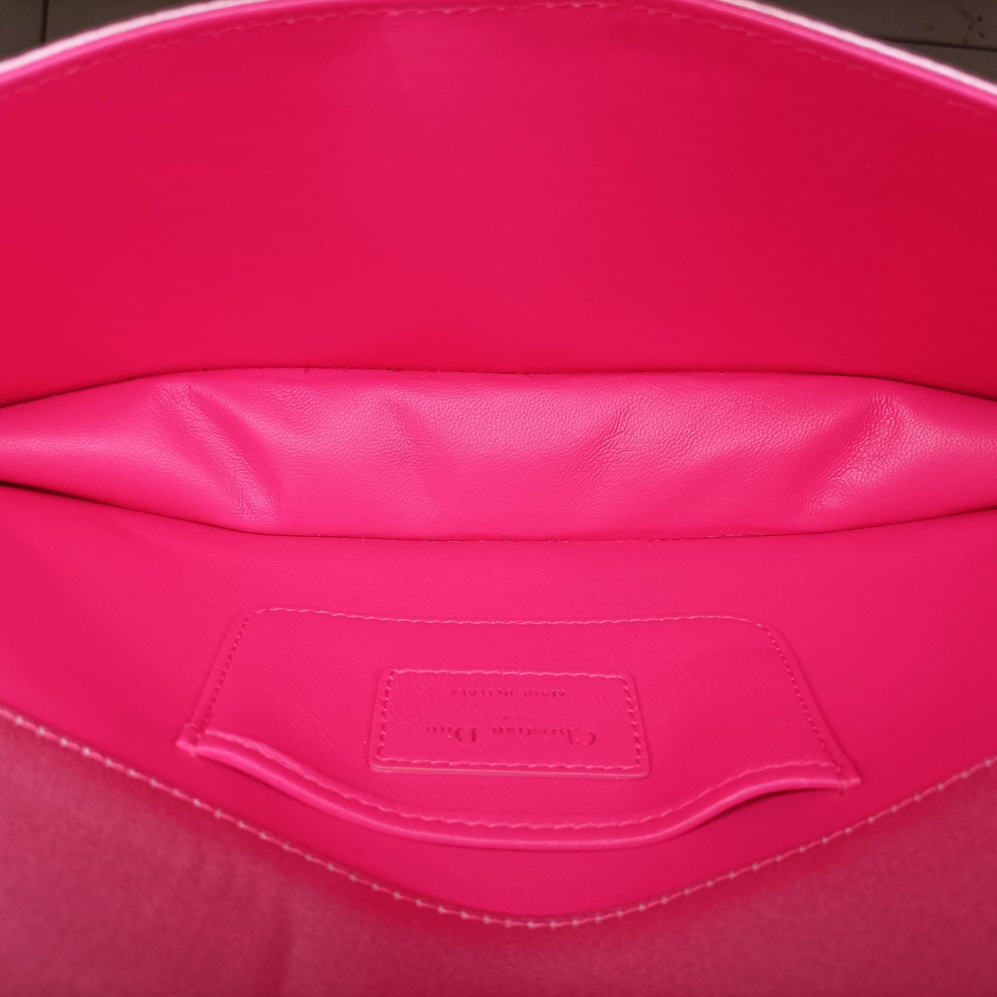Vintage Christian Dior Christian Dior Parfums Promotional Clutch Pouch Pink Satin  shoulderbag | stylenewstar