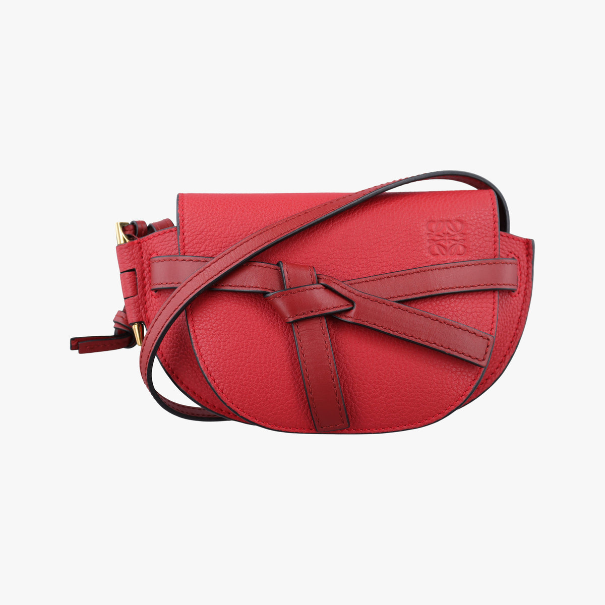 Pre-owned Loewe Gate Red Leather  shoulderbag | stylenewstar