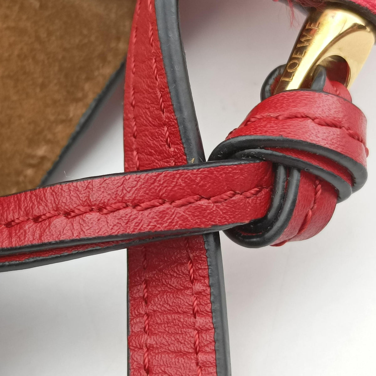 Pre-owned Loewe Gate Red Leather  shoulderbag | stylenewstar