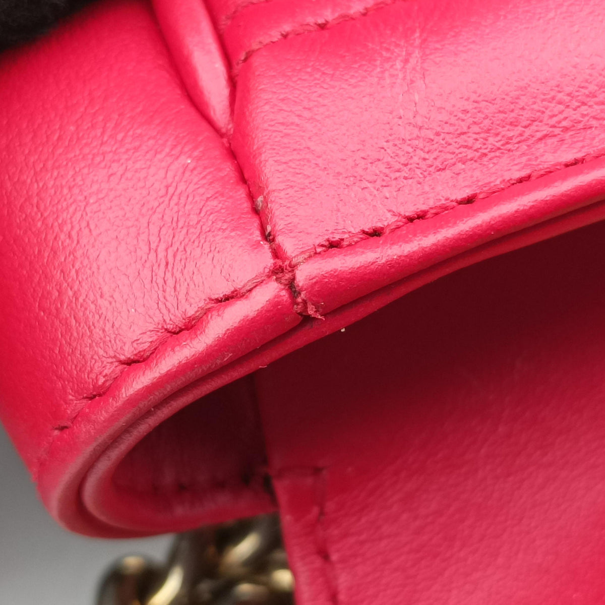 Pre-owned Gucci GG Marmont Red Leather 443497 shoulderbag | stylenewstar