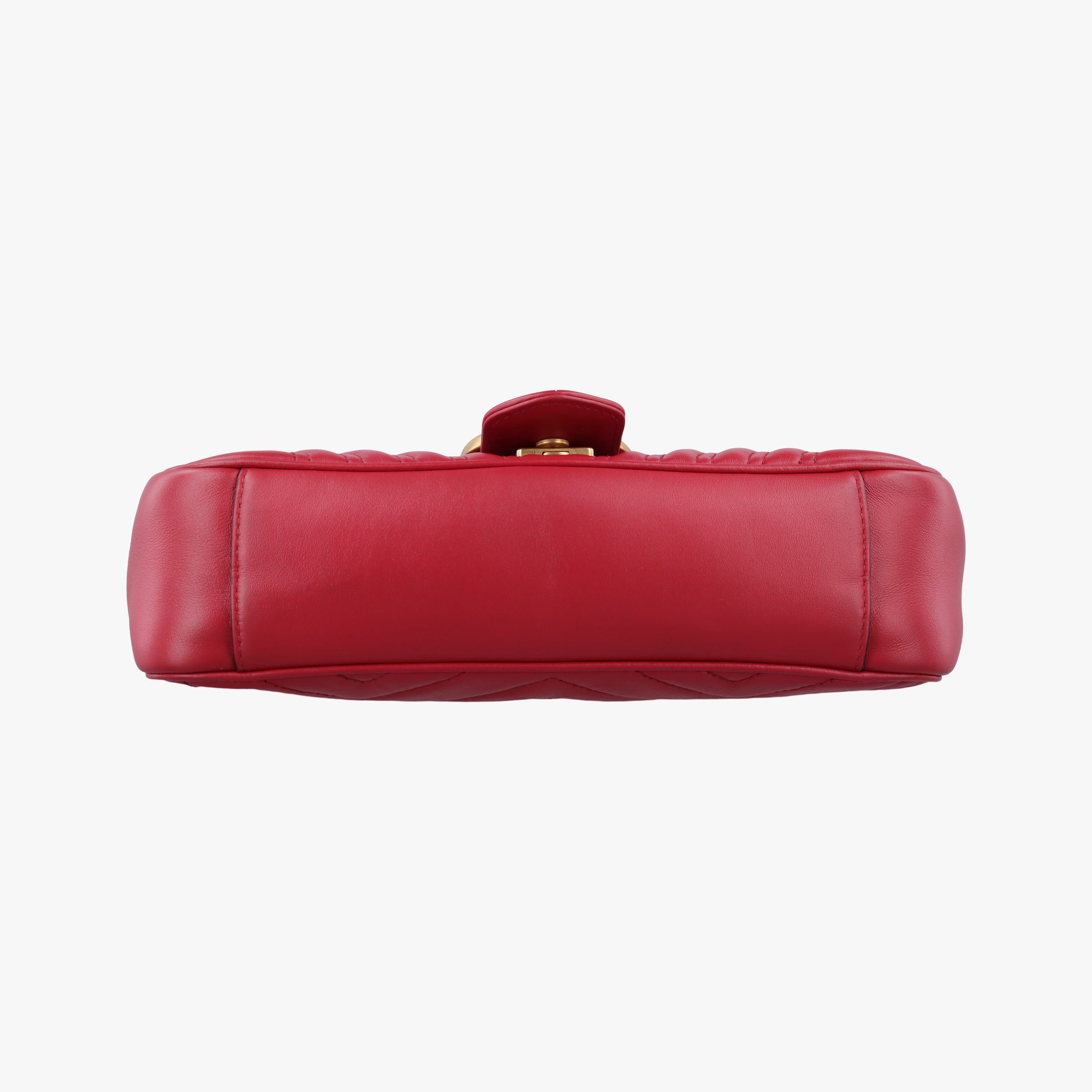 Pre-owned Gucci GG Marmont Red Leather 443497 shoulderbag | stylenewstar