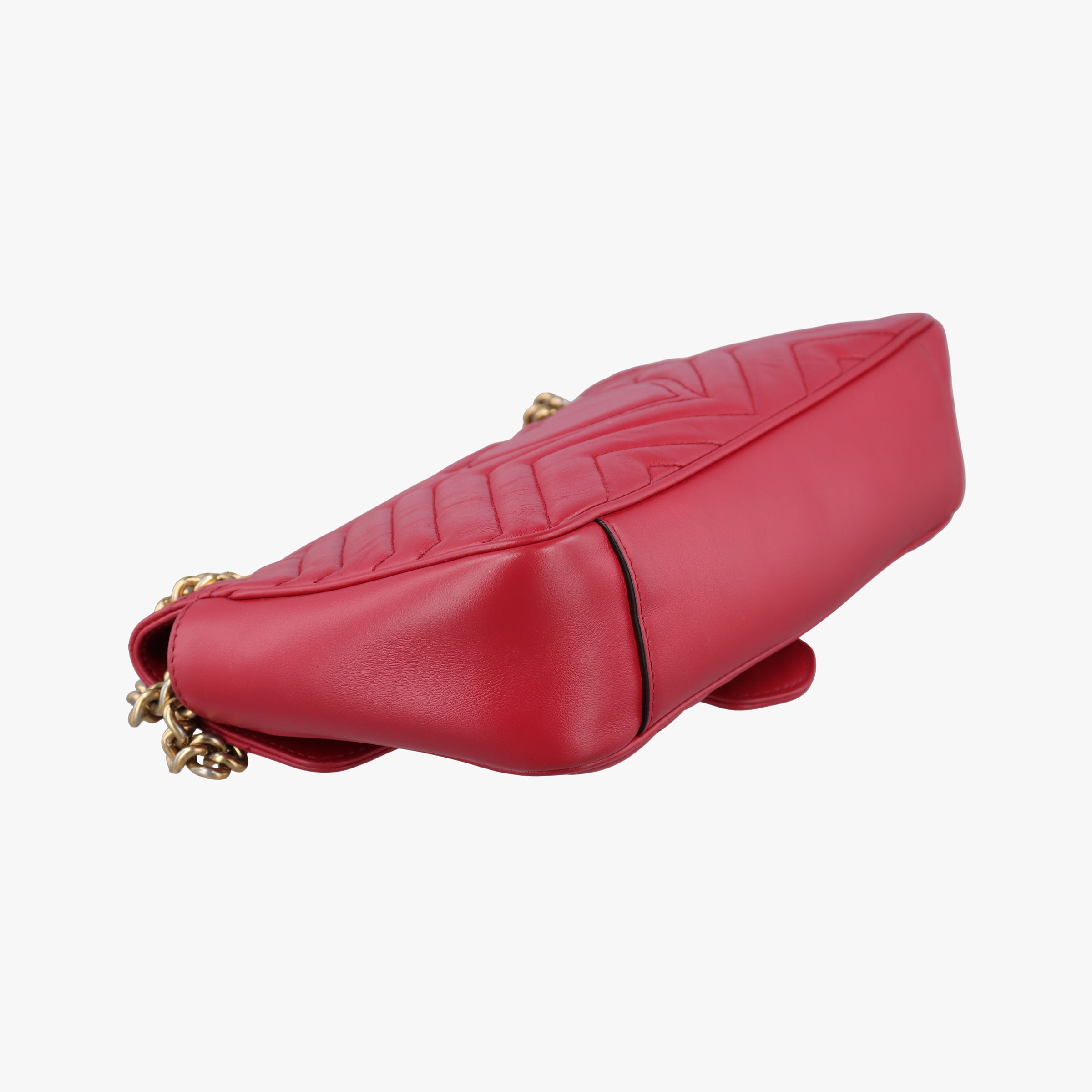 Pre-owned Gucci GG Marmont Red Leather 443497 shoulderbag | stylenewstar