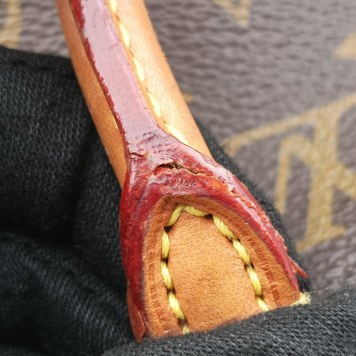 Secondhand Louis Vuitton PALLAS BB Brown×Pink Monogram Canvas×calf leather M40464 shoulderbag | stylenewstar