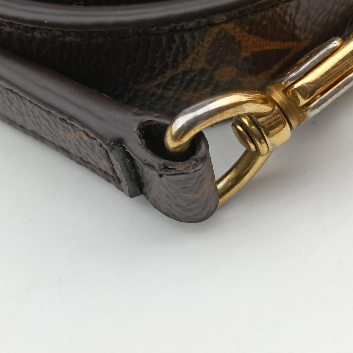 Secondhand Louis Vuitton PALLAS BB Brown×Pink Monogram Canvas×calf leather M40464 shoulderbag | stylenewstar