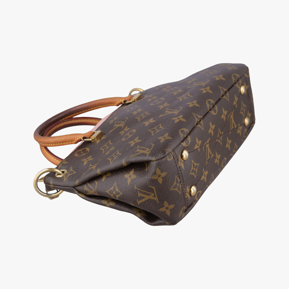 Secondhand Louis Vuitton PALLAS BB Brown×Pink Monogram Canvas×calf leather M40464 shoulderbag | stylenewstar