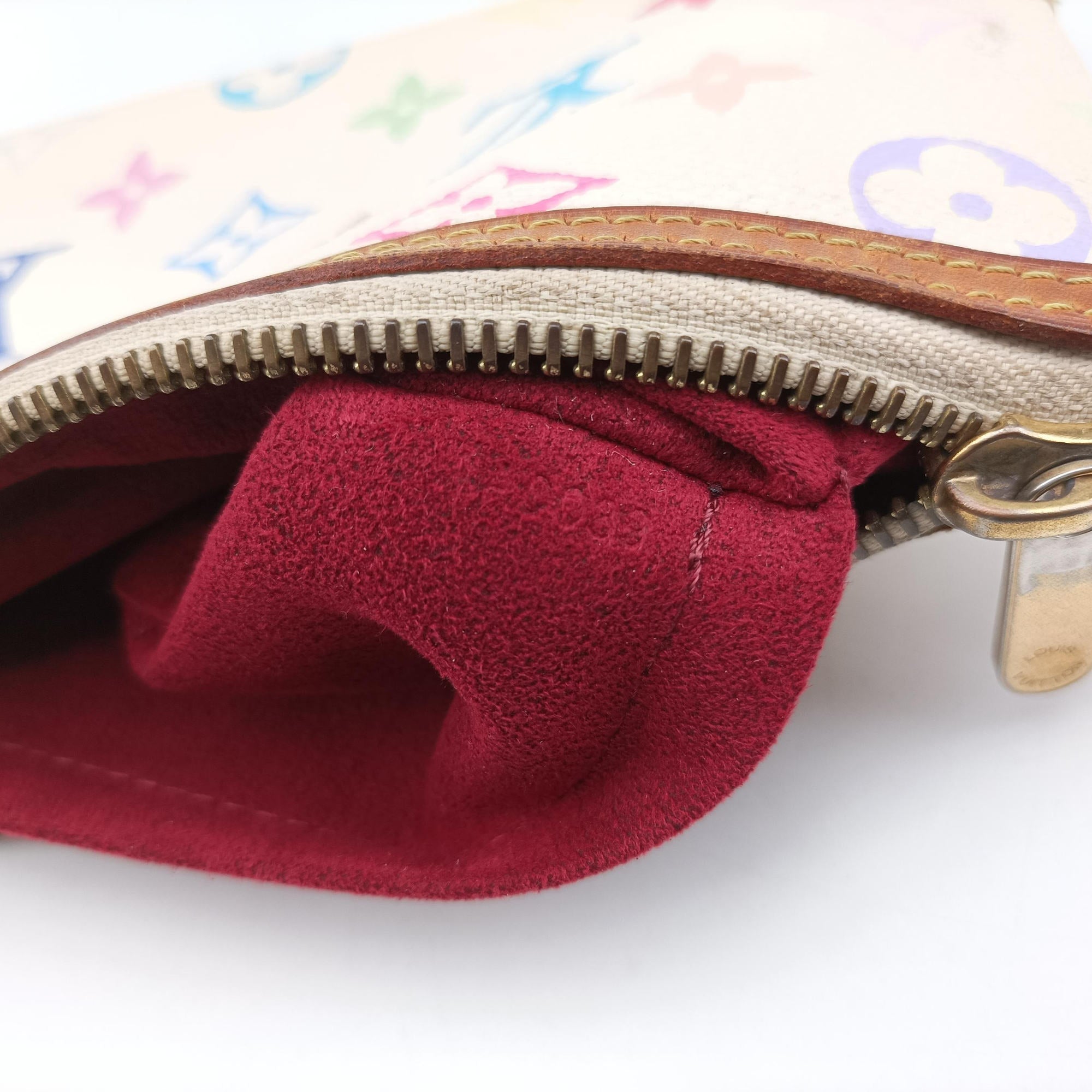 Pre-owned Louis Vuitton Pochette Mira MM Pouch white Monogram Multicolor M60096 handbag | stylenewstar