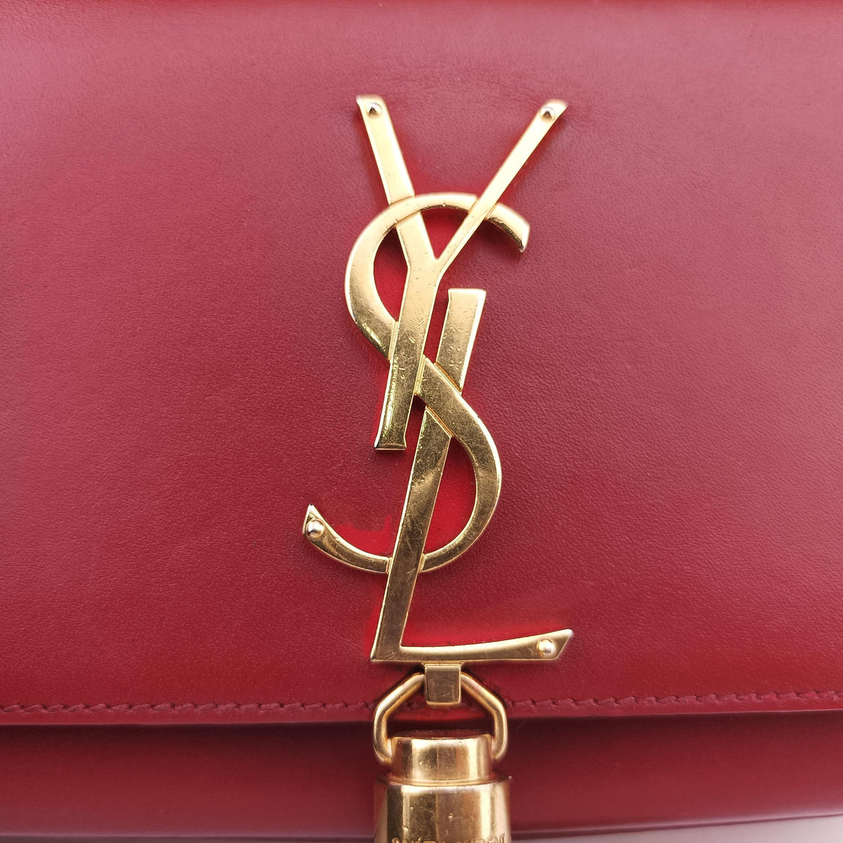 Pre-owned Yves Saint Laurent KATE Red Leather 354120 shoulderbag | stylenewstar