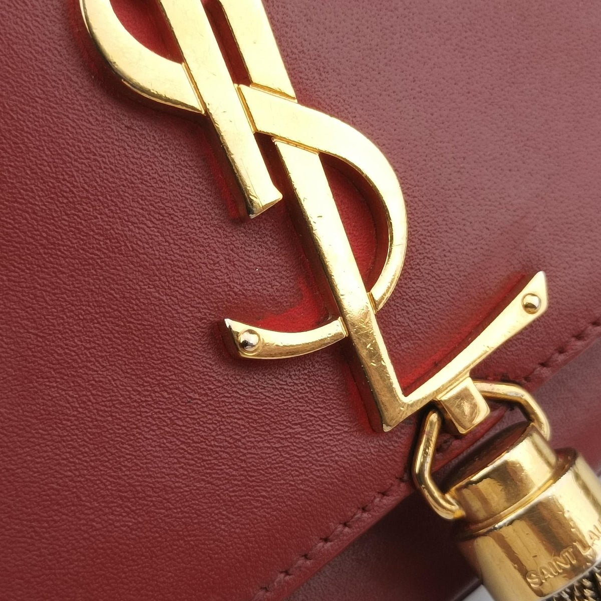 Pre-owned Yves Saint Laurent KATE Red Leather 354120 shoulderbag | stylenewstar