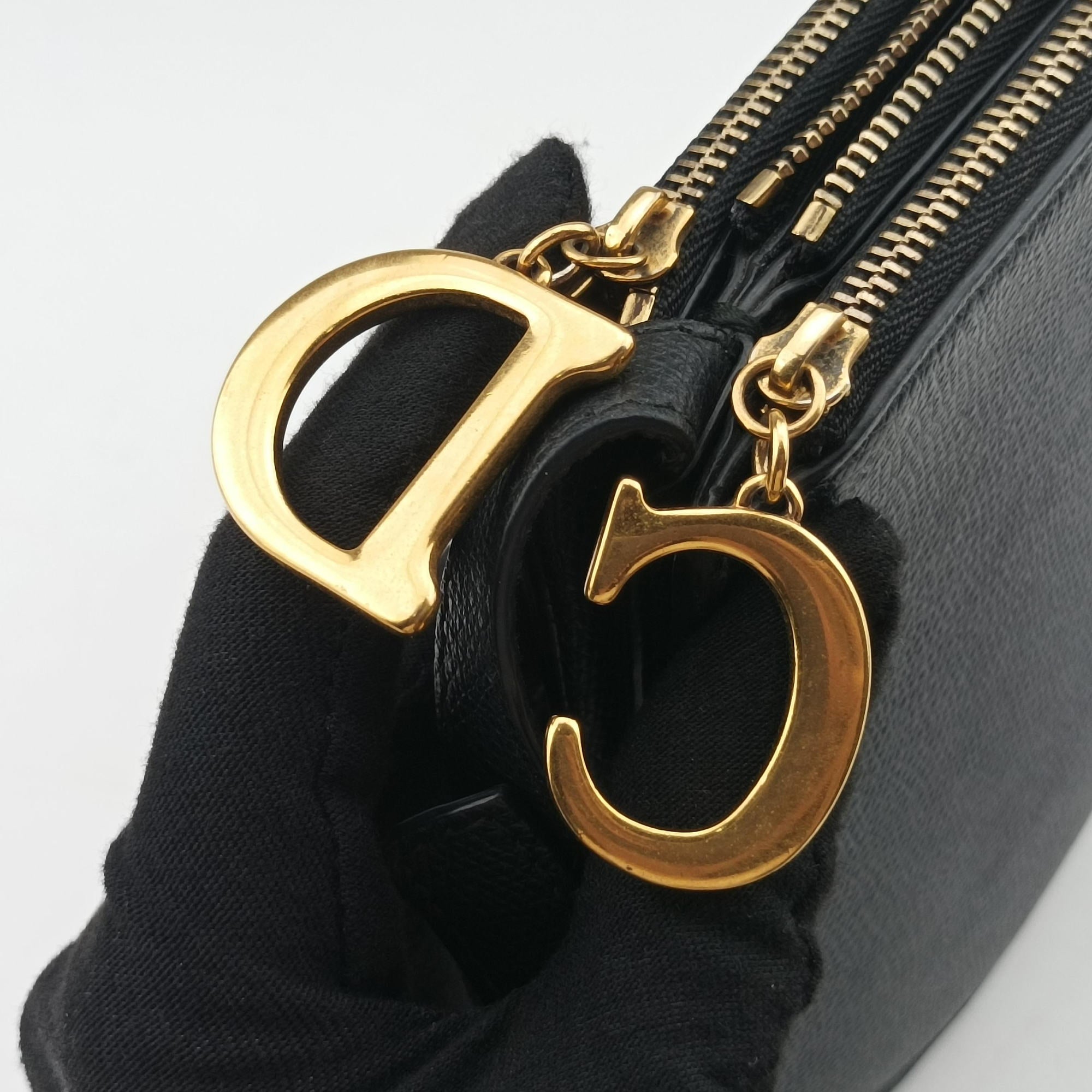 Pre-owned Christian Dior Saddle Black Leather  shoulderbag | stylenewstar