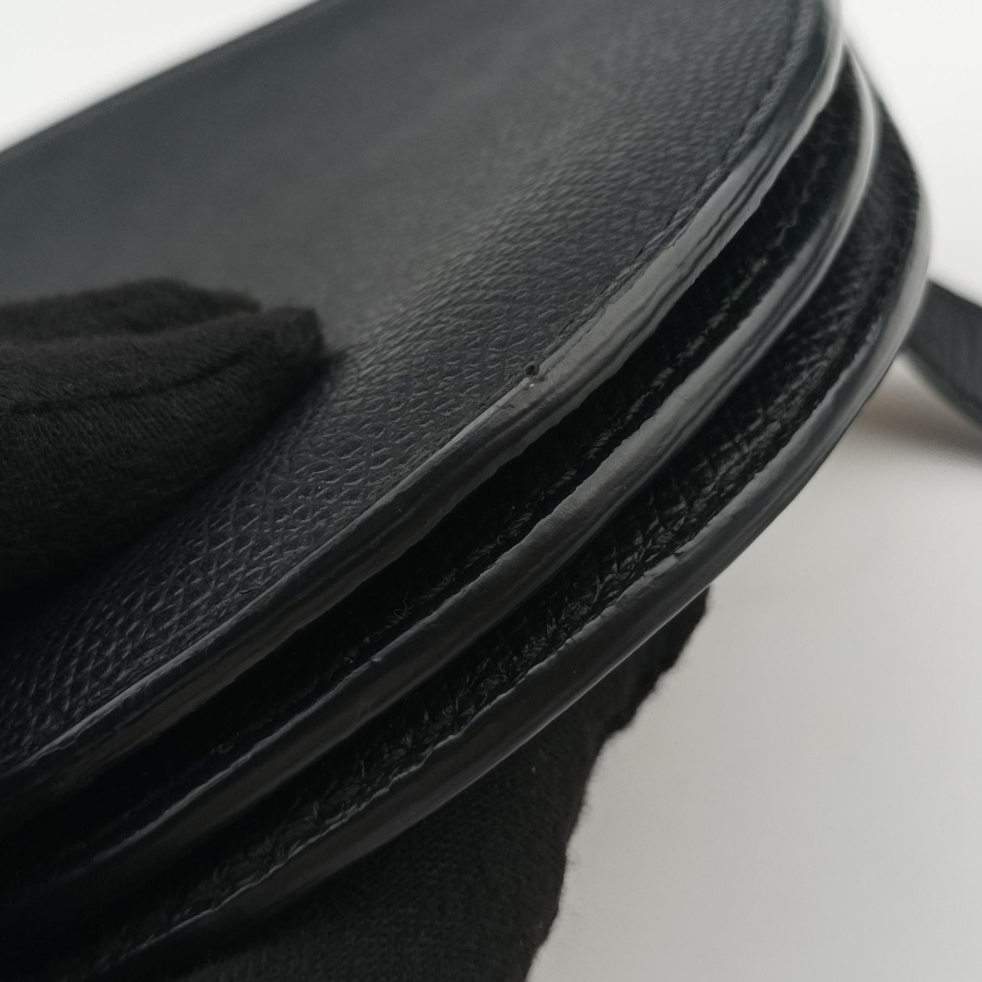 Pre-owned Christian Dior Saddle Black Leather  shoulderbag | stylenewstar
