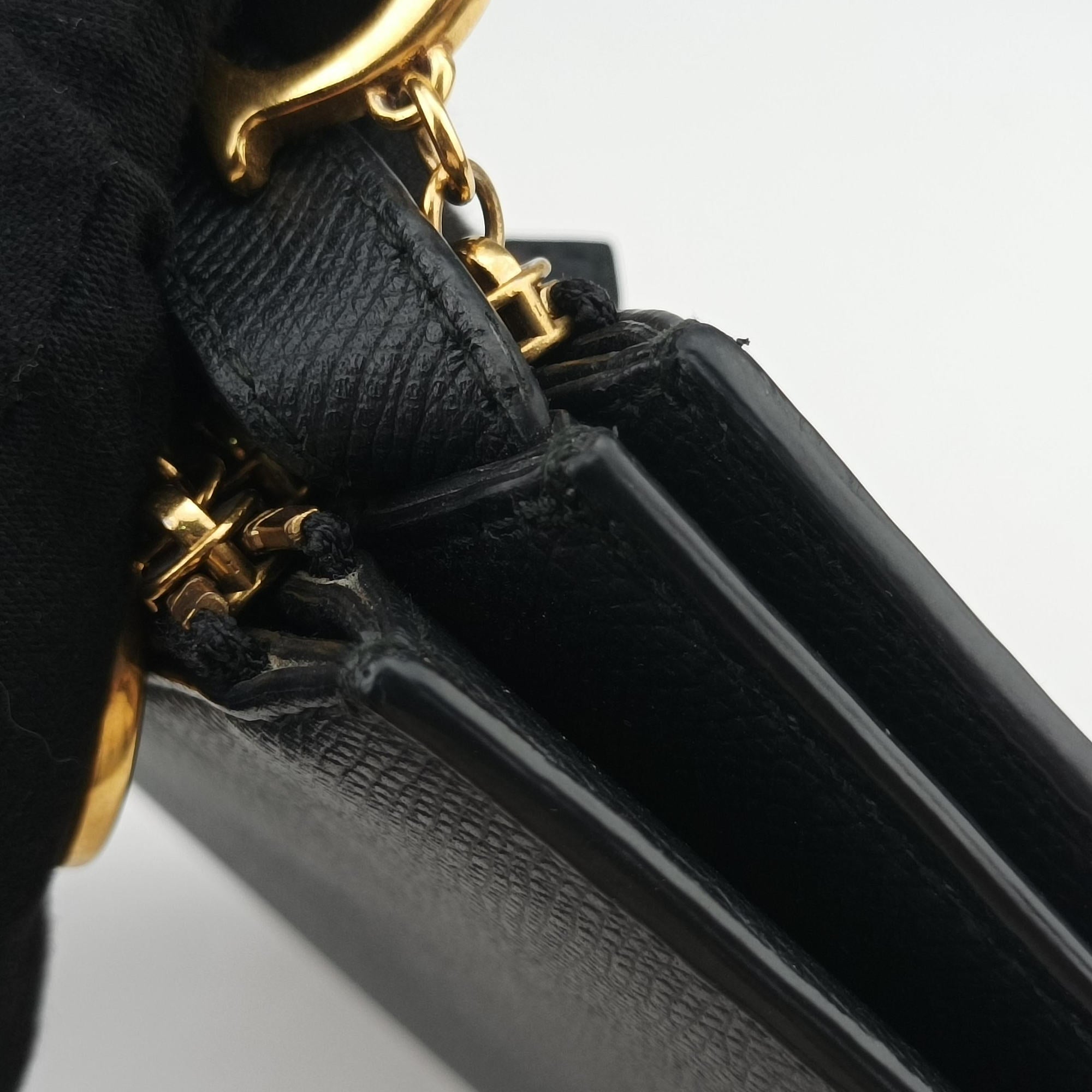 Pre-owned Christian Dior Saddle Black Leather  shoulderbag | stylenewstar