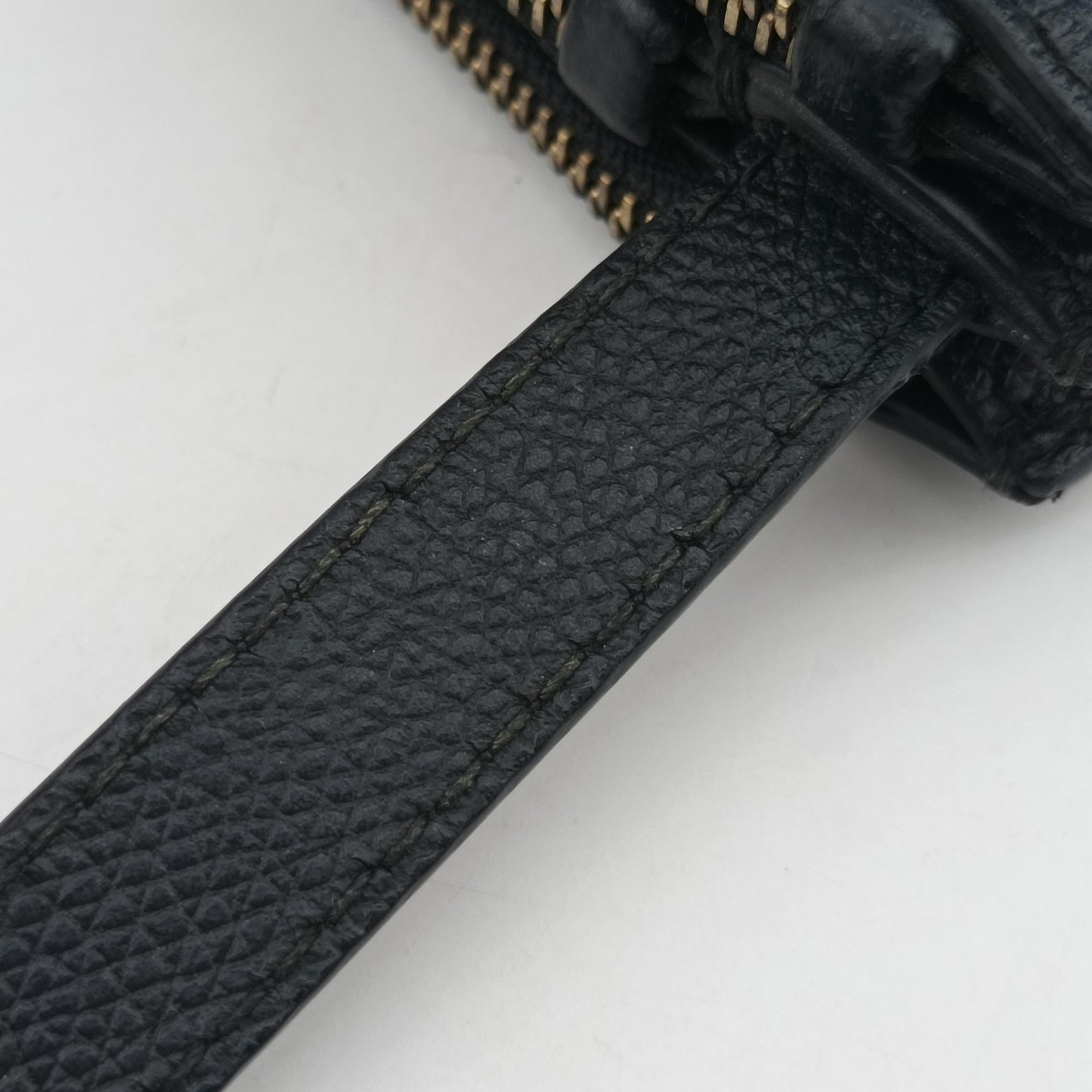 Pre-owned Christian Dior Saddle Black Leather  shoulderbag | stylenewstar