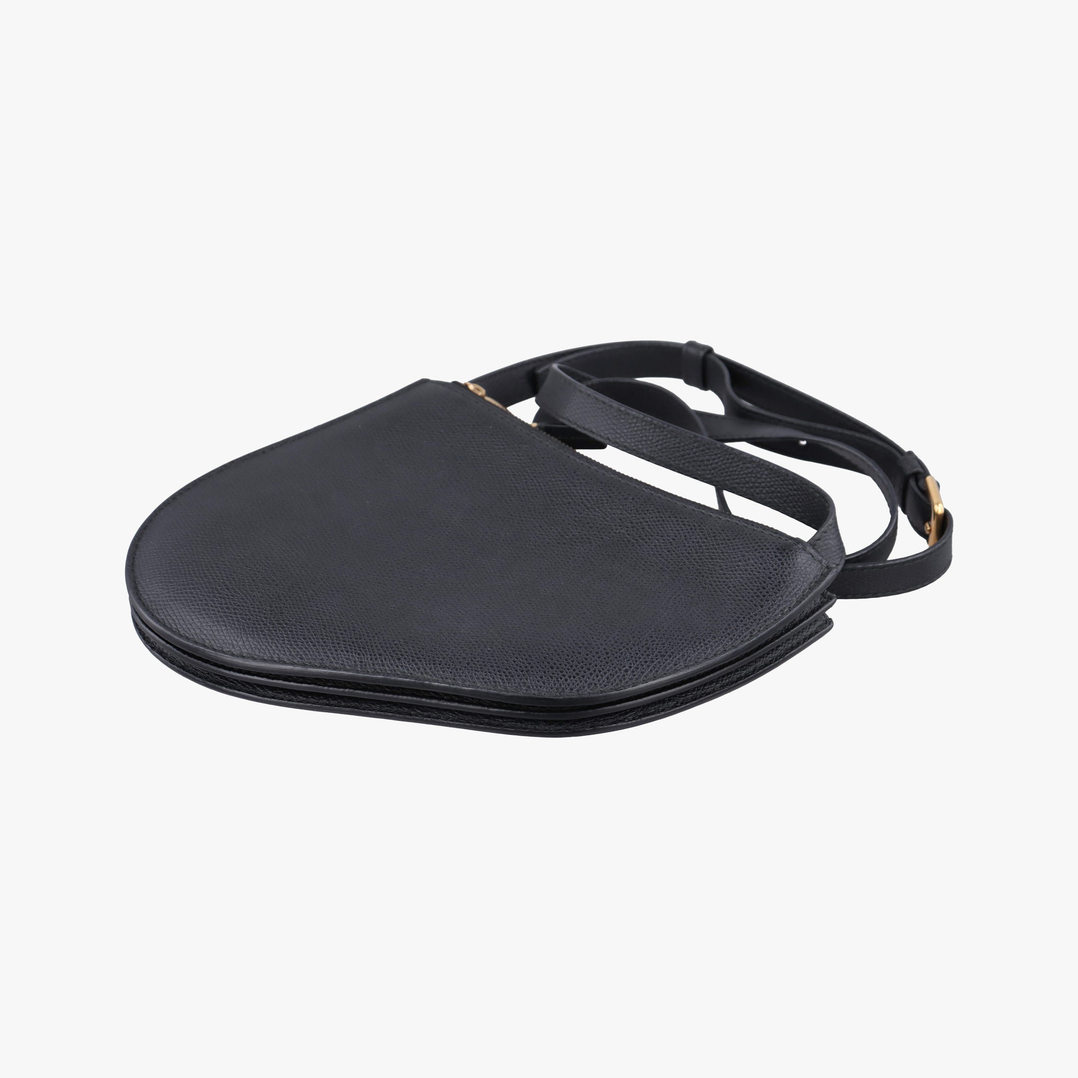 Pre-owned Christian Dior Saddle Black Leather  shoulderbag | stylenewstar