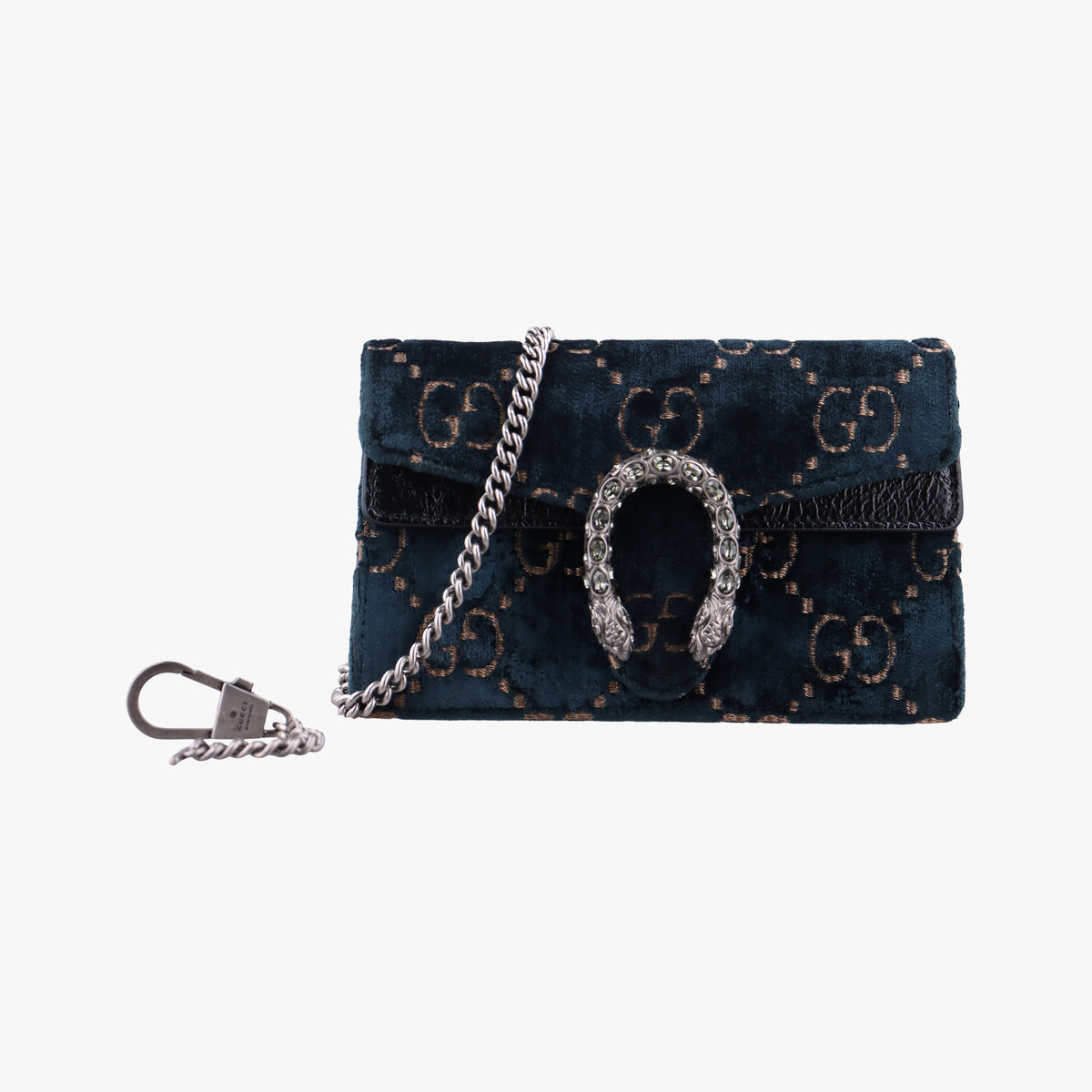 Pre-owned Gucci Dionysus Navy×Black velour 476432 shoulderbag | stylenewstar