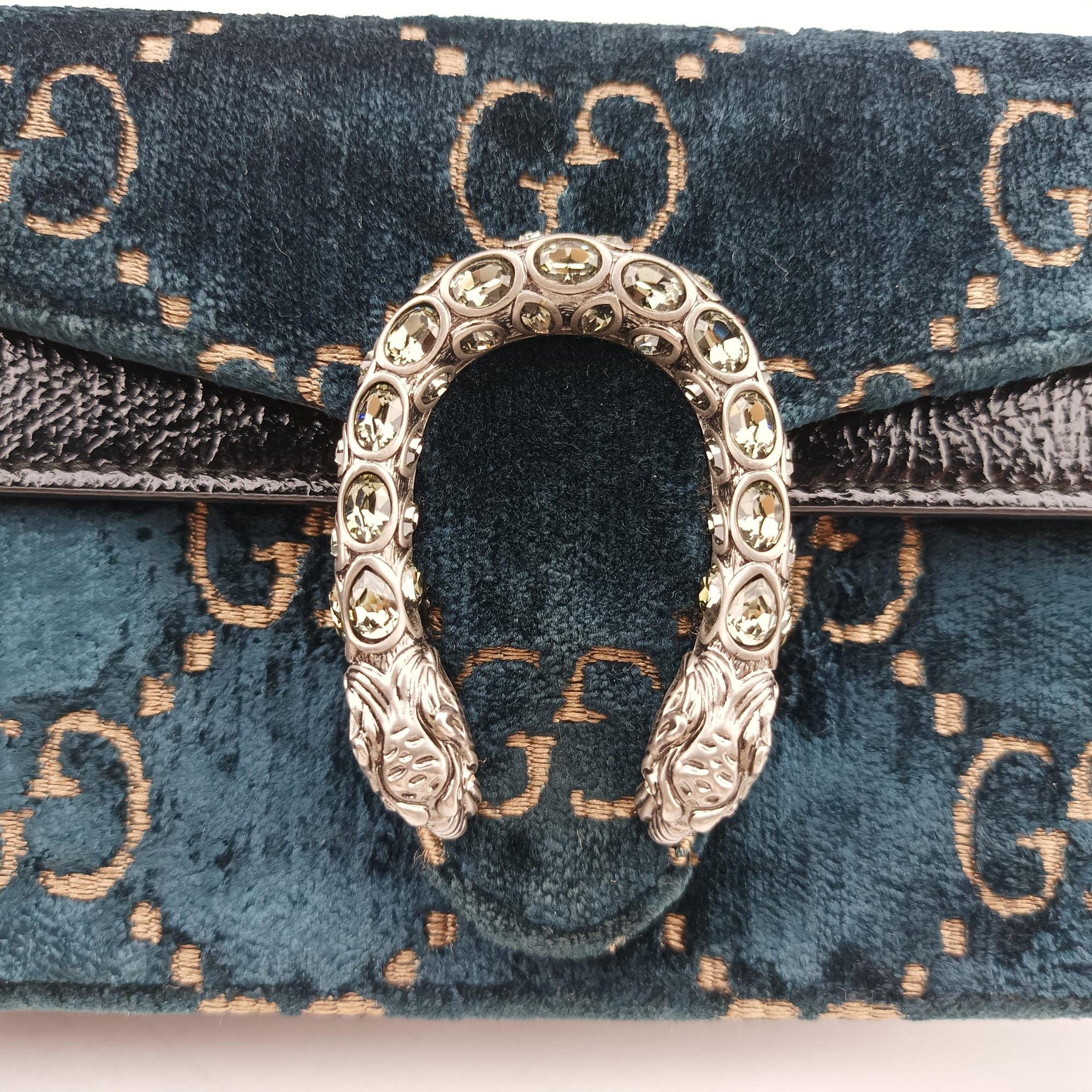 Pre-owned Gucci Dionysus Navy×Black velour 476432 shoulderbag | stylenewstar