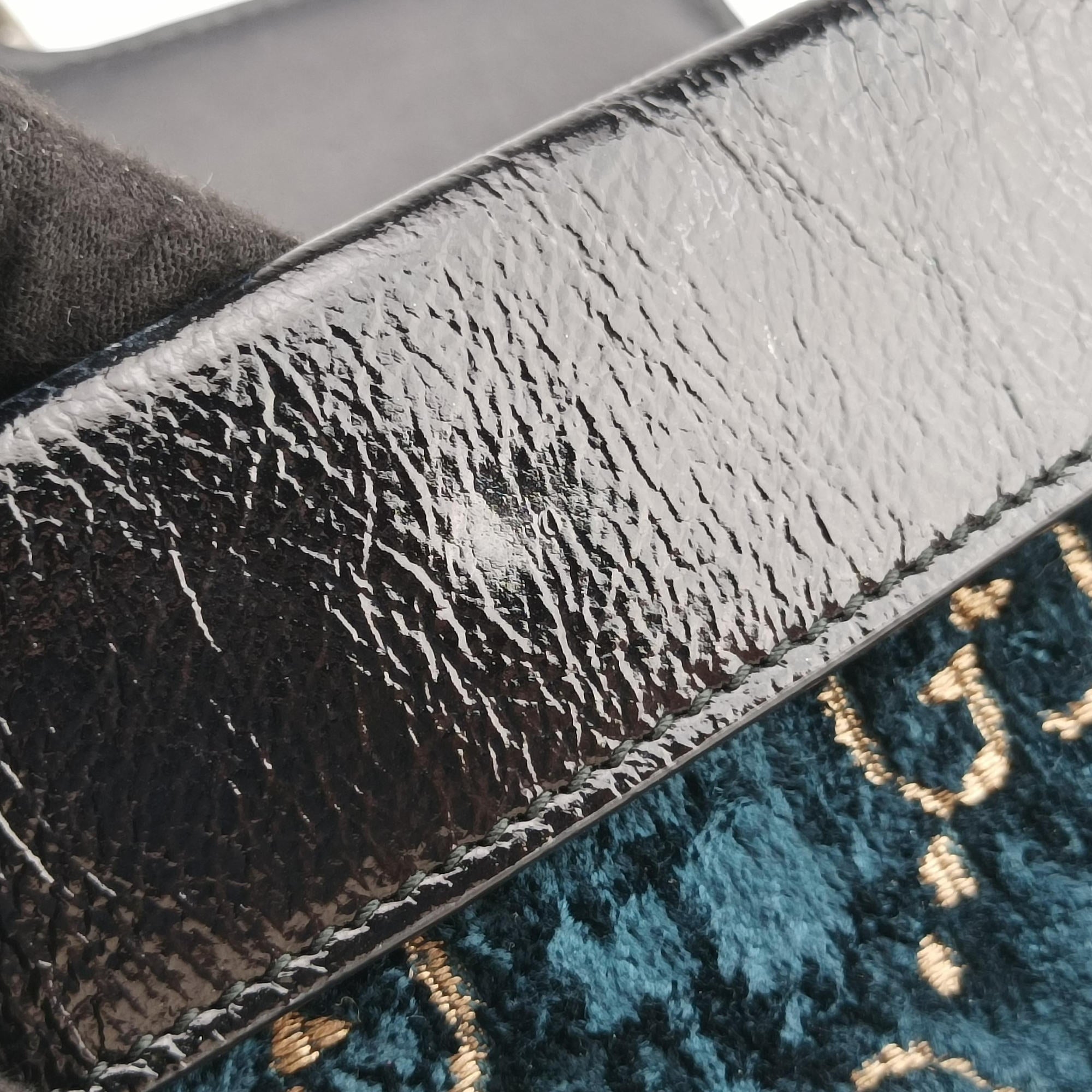 Pre-owned Gucci Dionysus Navy×Black velour 476432 shoulderbag | stylenewstar