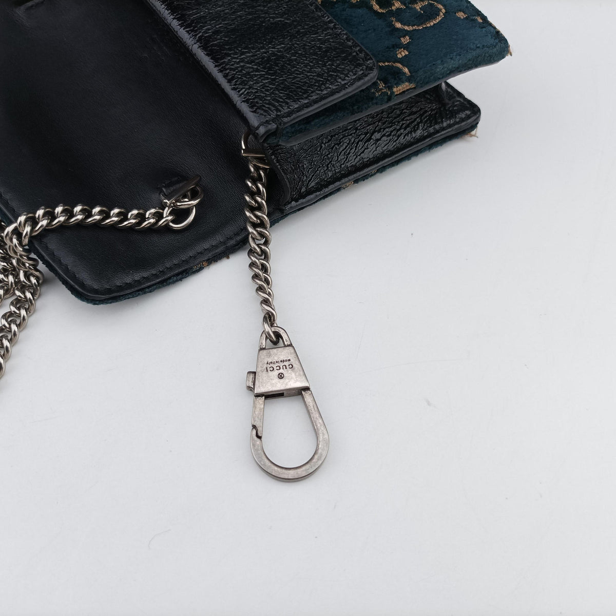 Pre-owned Gucci Dionysus Navy×Black velour 476432 shoulderbag | stylenewstar