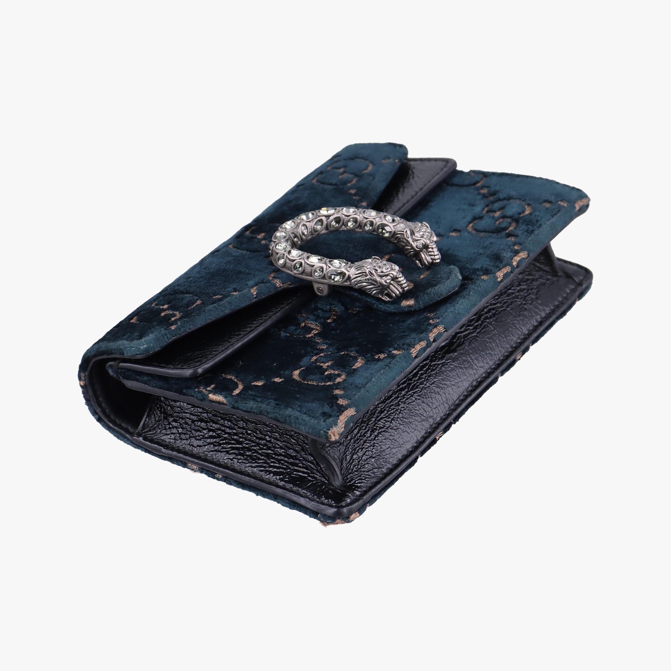 Pre-owned Gucci Dionysus Navy×Black velour 476432 shoulderbag | stylenewstar