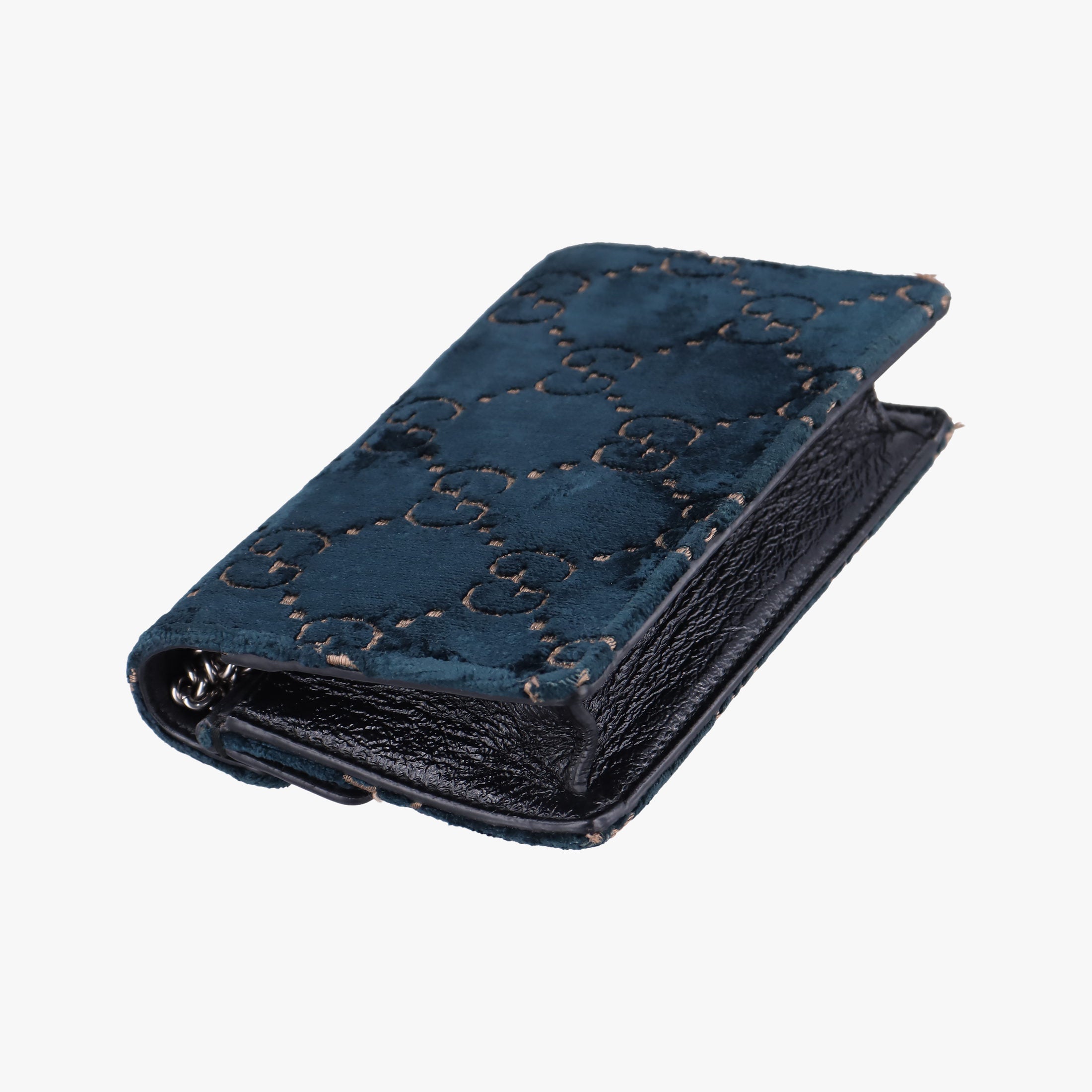 Pre-owned Gucci Dionysus Navy×Black velour 476432 shoulderbag | stylenewstar