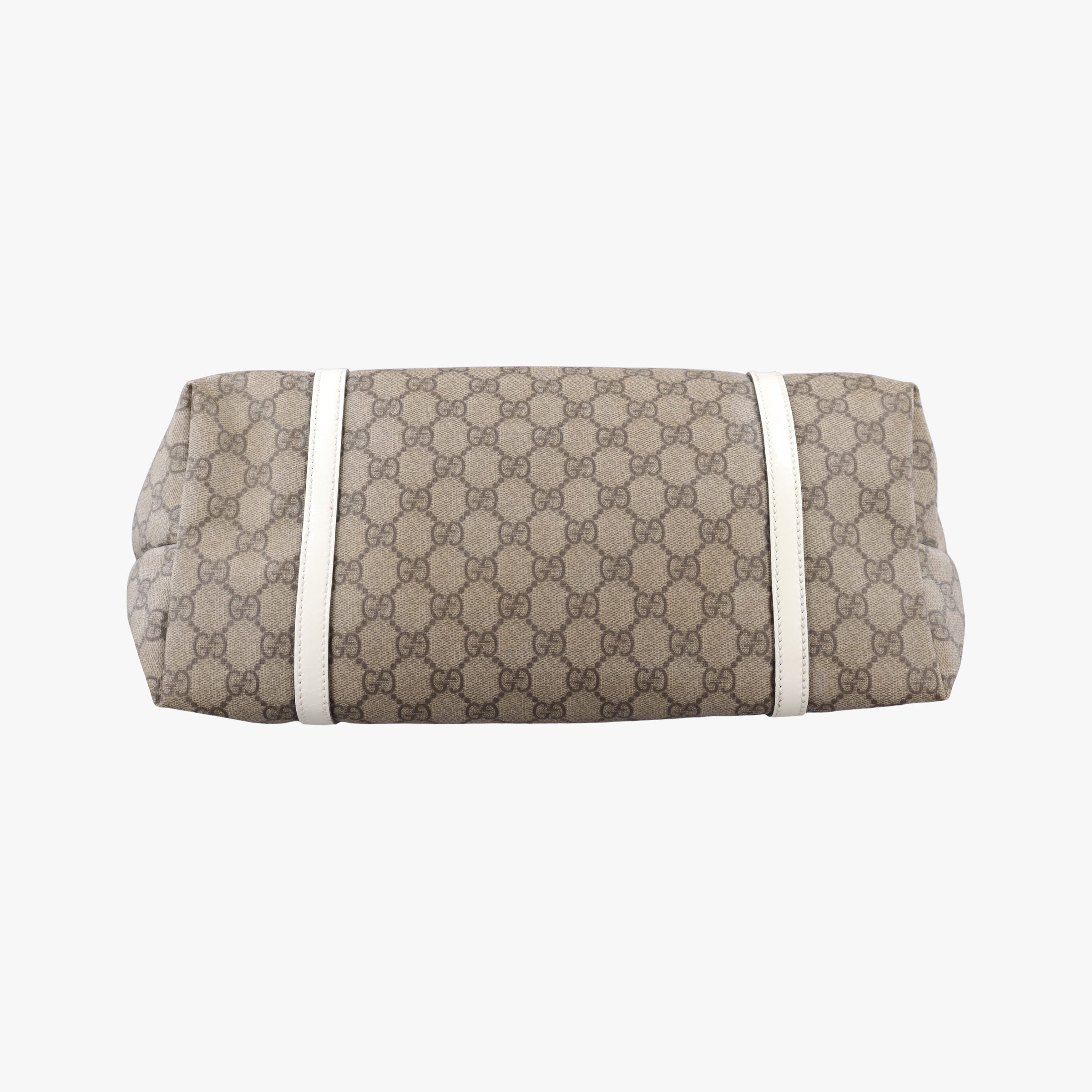 Vintage Gucci GG Supreme GG Plus heart flower beige×white PVC coated canvas×Leather 197953 handbag | stylenewstar