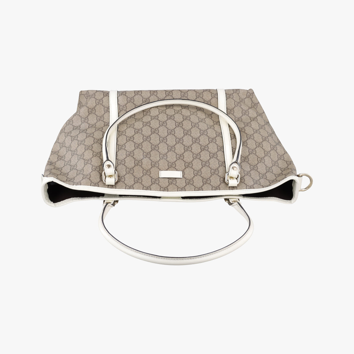 Vintage Gucci GG Supreme GG Plus heart flower beige×white PVC coated canvas×Leather 197953 handbag | stylenewstar