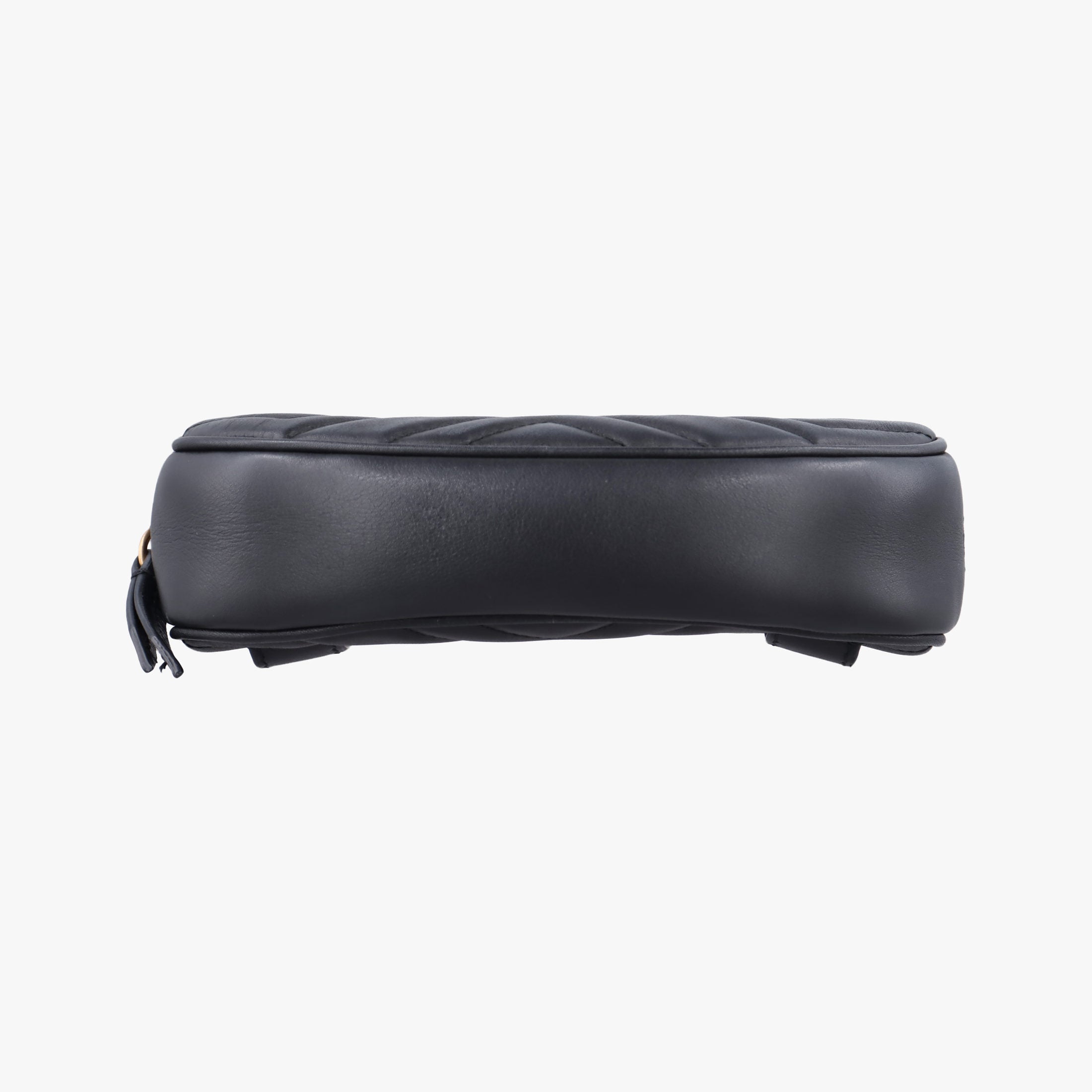 Pre-owned Gucci GG Marmont Black Leather 476434 bum bag/waist bag | stylenewstar