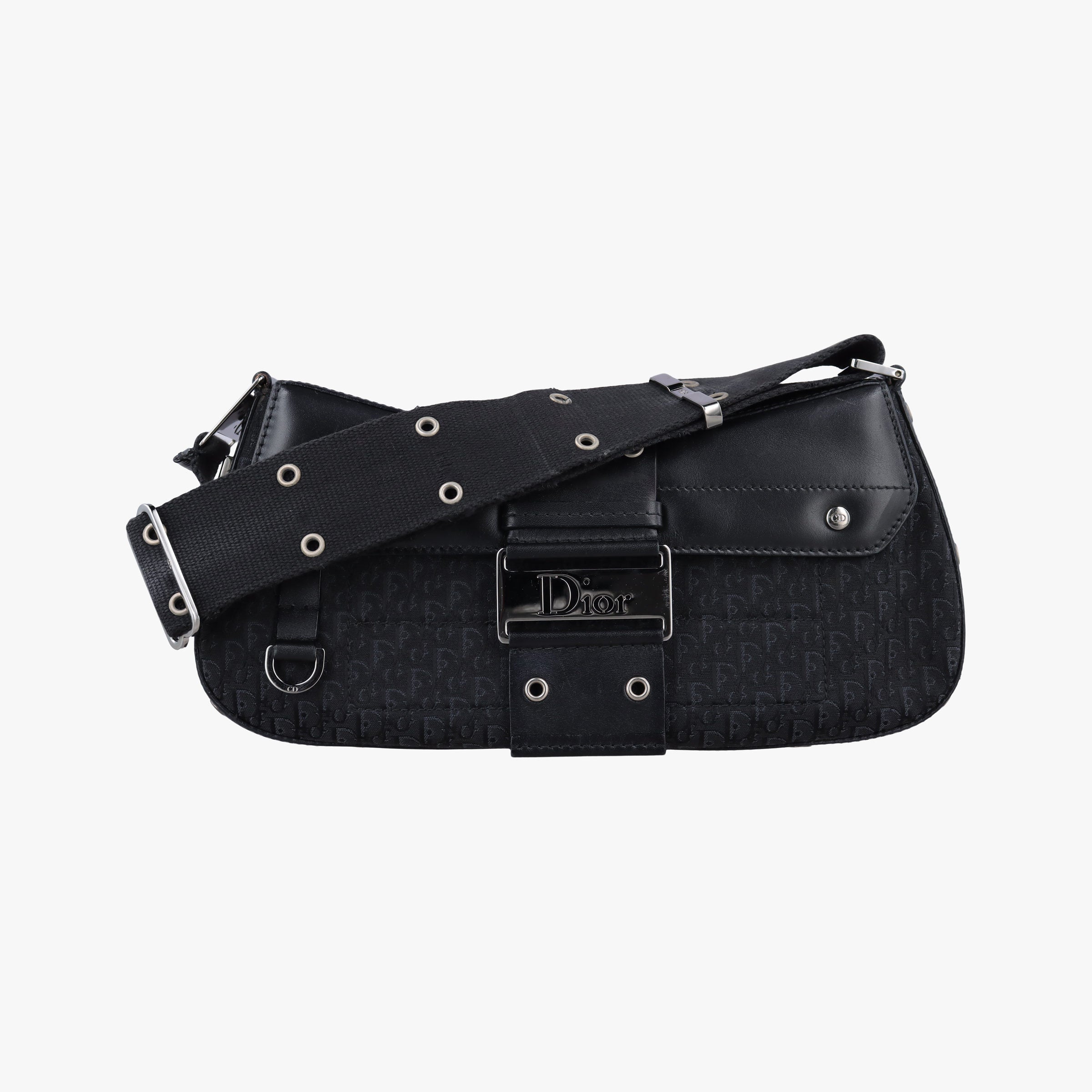 Pre-owned Christian Dior Street Chic Columbus Black canvasxleather  shoulderbag | stylenewstar