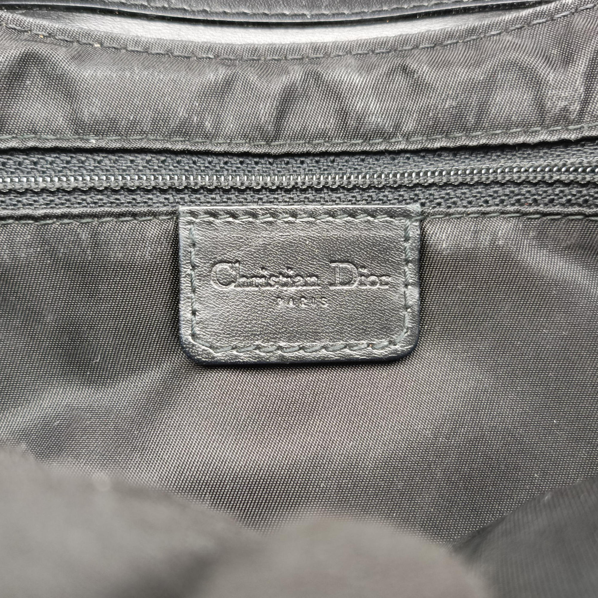 Pre-owned Christian Dior Street Chic Columbus Black canvasxleather  shoulderbag | stylenewstar