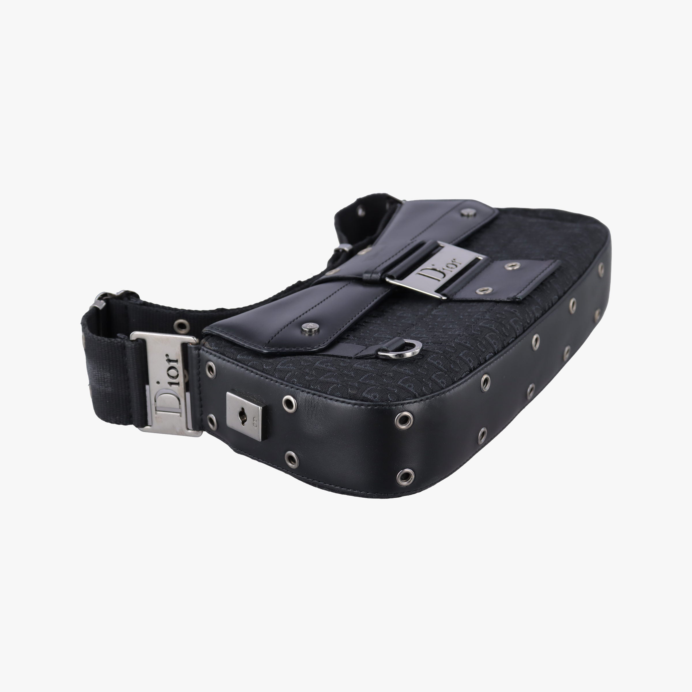Pre-owned Christian Dior Street Chic Columbus Black canvasxleather  shoulderbag | stylenewstar