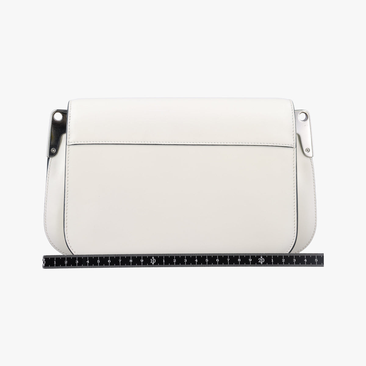 Pre-owned Prada Sybille White Leather  shoulderbag | stylenewstar