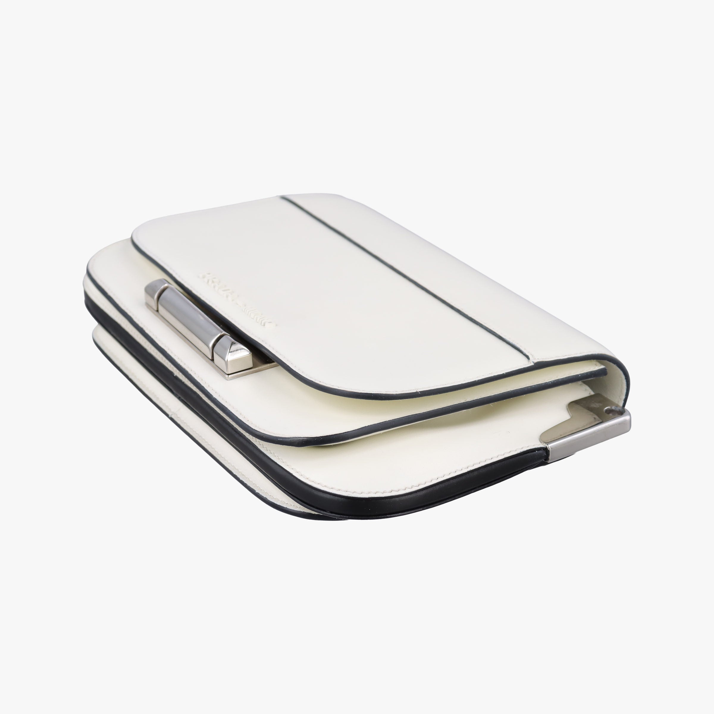 Pre-owned Prada Sybille White Leather  shoulderbag | stylenewstar