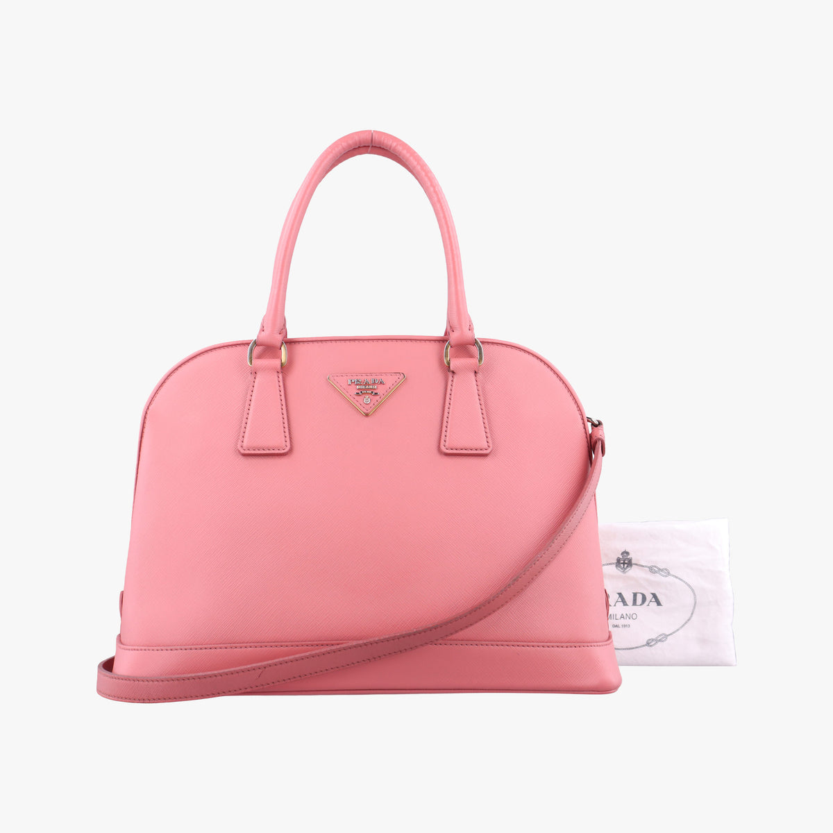 Vintage Prada Promenade Pink SAFFIANO Leather BN2558 shoulderbag | stylenewstar