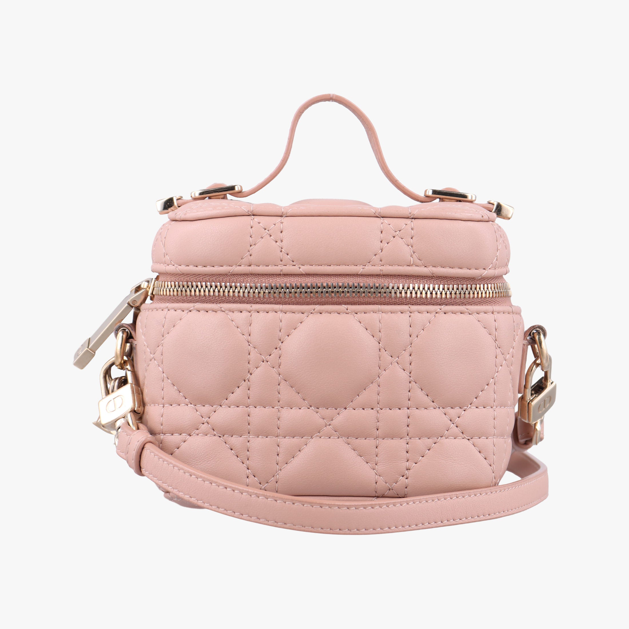 Secondhand Christian Dior Lady Dior micro vanity Pink lambskin  shoulderbag | stylenewstar