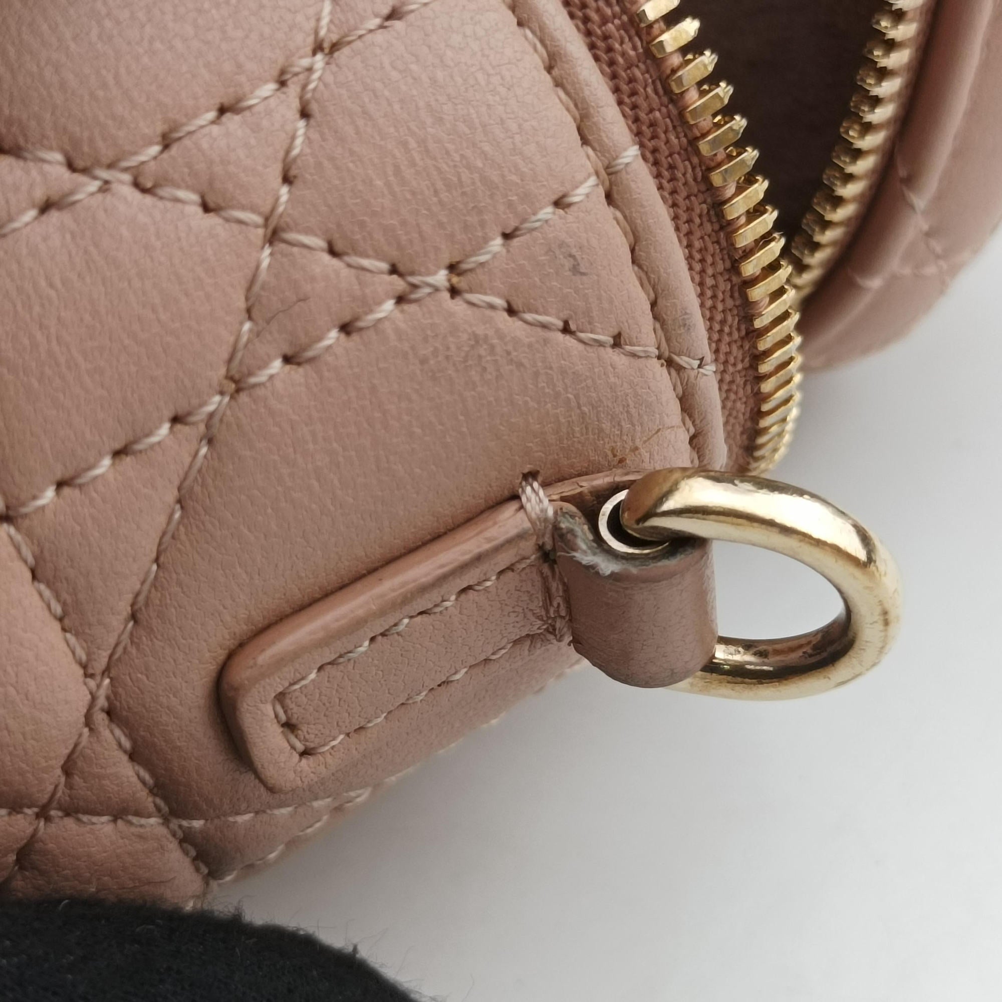 Secondhand Christian Dior Lady Dior micro vanity Pink lambskin  shoulderbag | stylenewstar